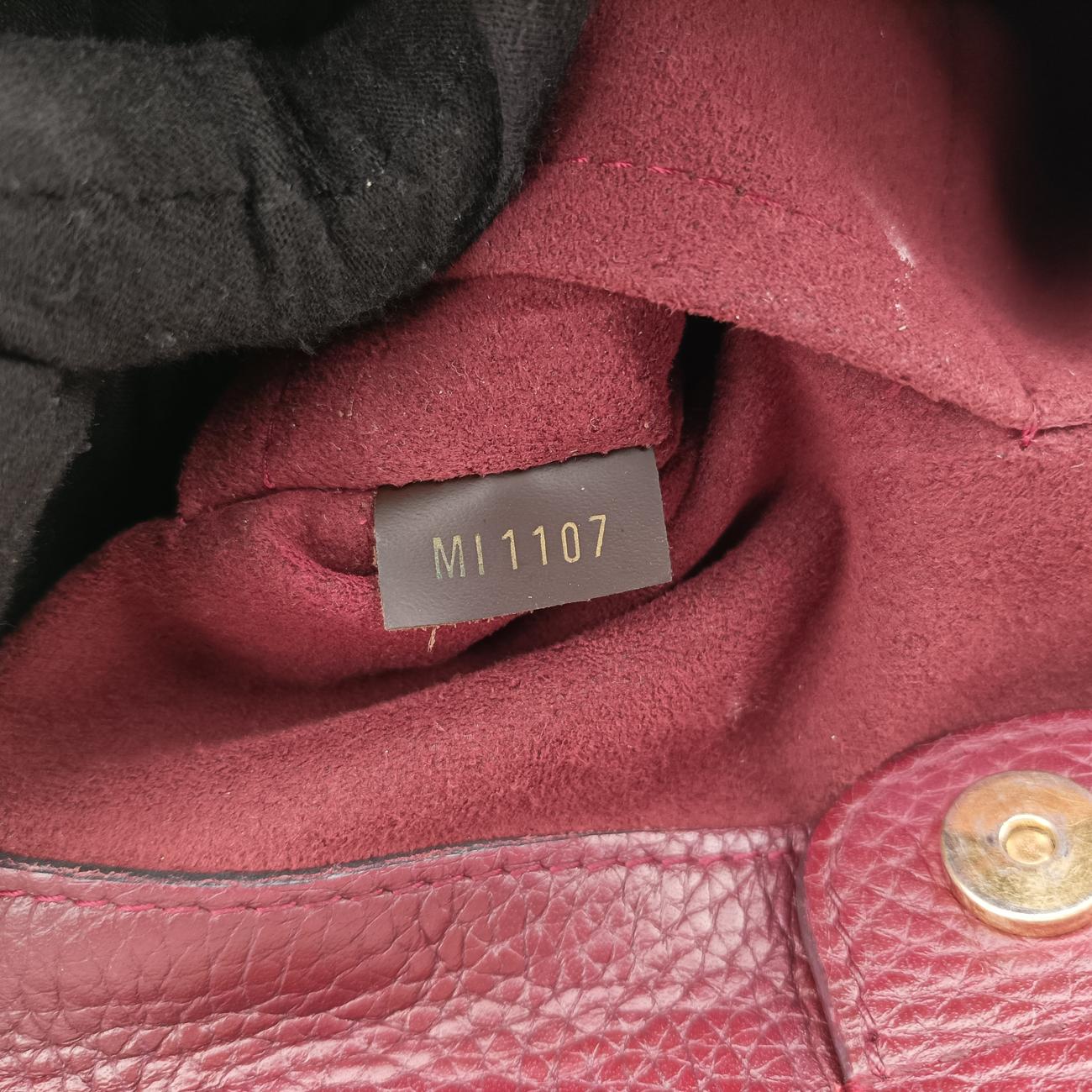 Pre-owned Louis Vuitton Brittany EBENE×BORDEAUX Damier Canvas×calf leather N41675 shoulderbag | stylenewstar