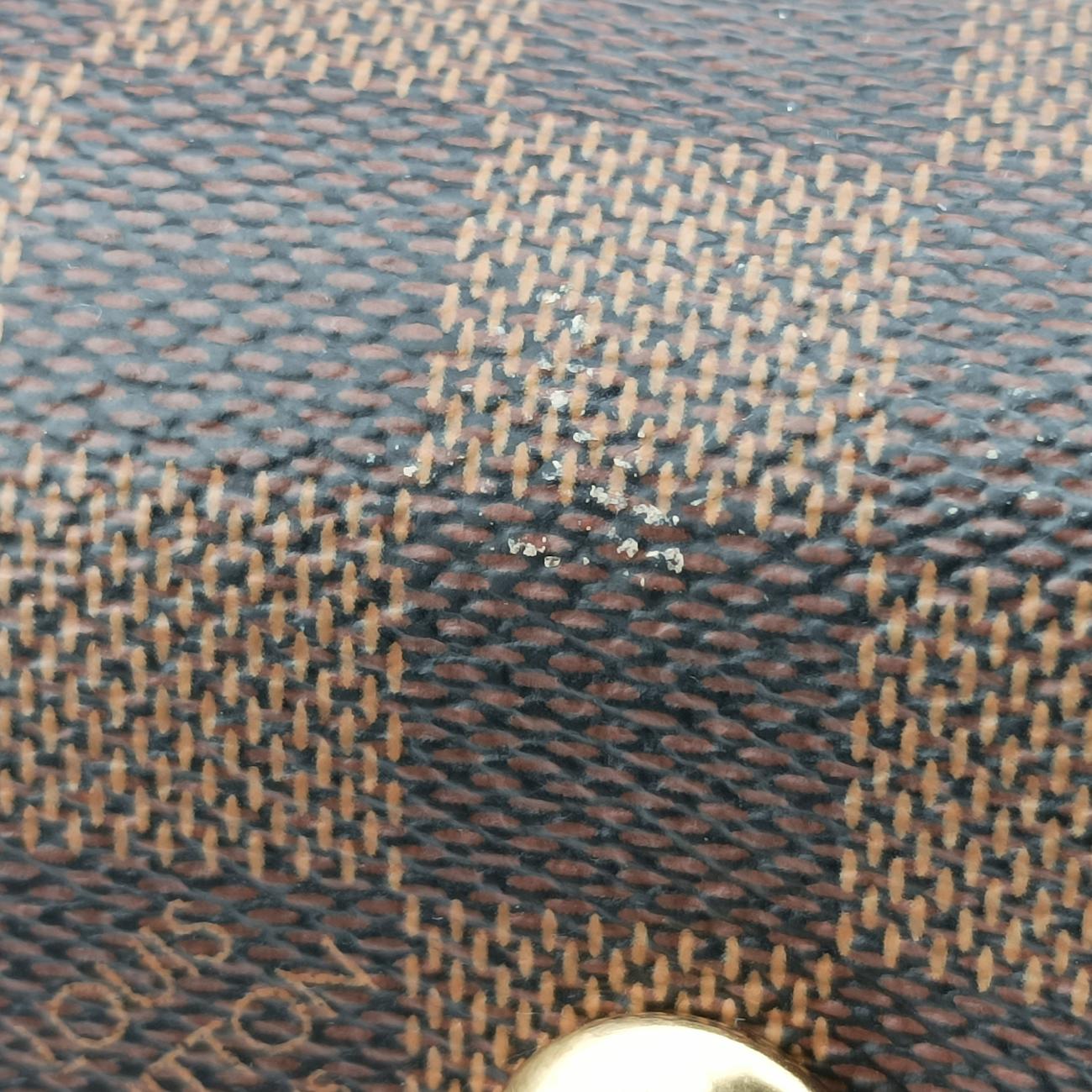 Pre-owned Louis Vuitton Brittany EBENE×BORDEAUX Damier Canvas×calf leather N41675 shoulderbag | stylenewstar