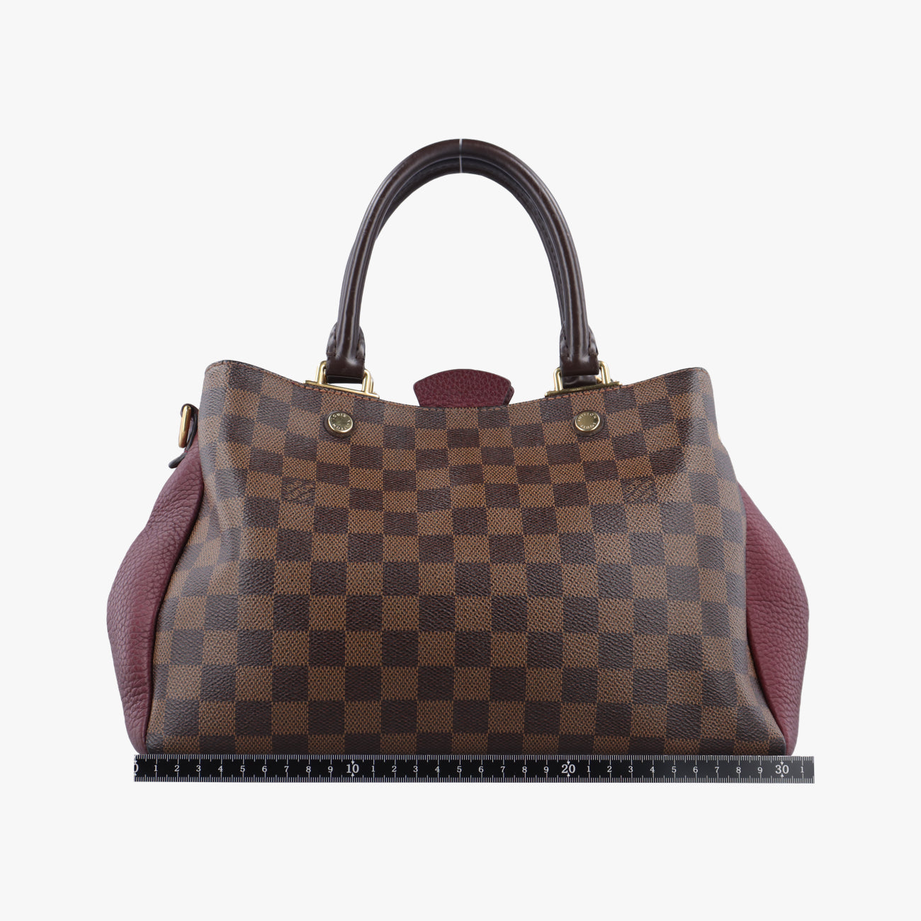 Pre-owned Louis Vuitton Brittany EBENE×BORDEAUX Damier Canvas×calf leather N41675 shoulderbag | stylenewstar