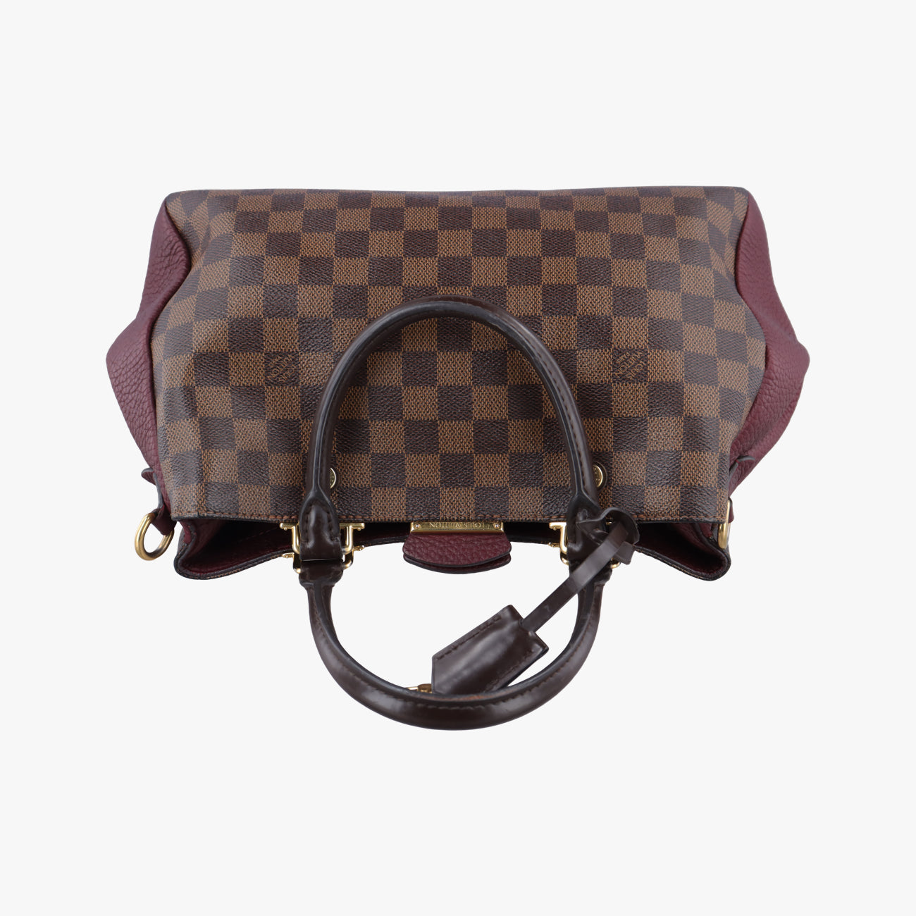 Pre-owned Louis Vuitton Brittany EBENE×BORDEAUX Damier Canvas×calf leather N41675 shoulderbag | stylenewstar