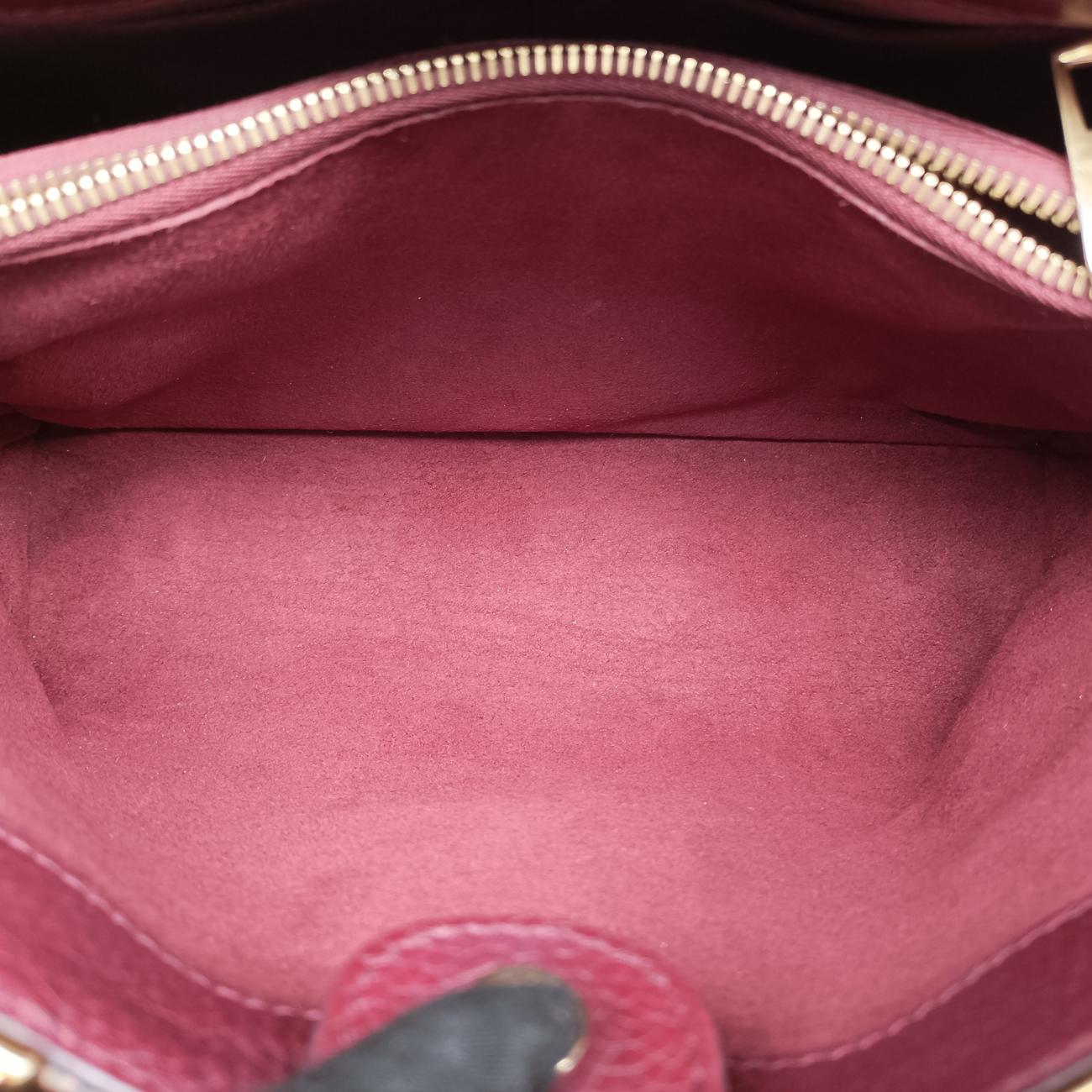 Pre-owned Louis Vuitton Brittany EBENE×BORDEAUX Damier Canvas×calf leather N41675 shoulderbag | stylenewstar