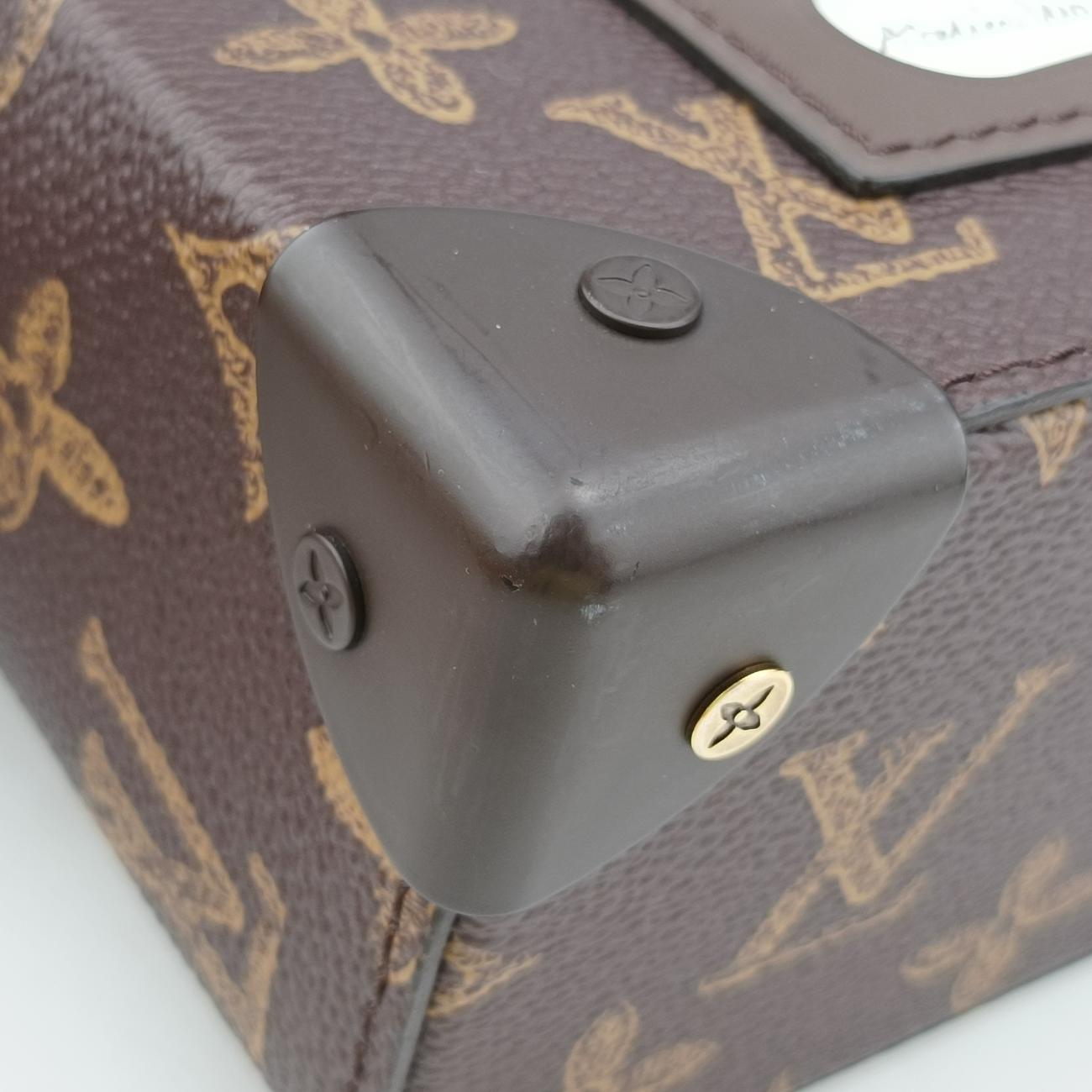 Pre-owned Louis Vuitton Monogram (No. 7) Vertical Box Trunk Brown PVC coated canvas M59664 shoulderbag | stylenewstar