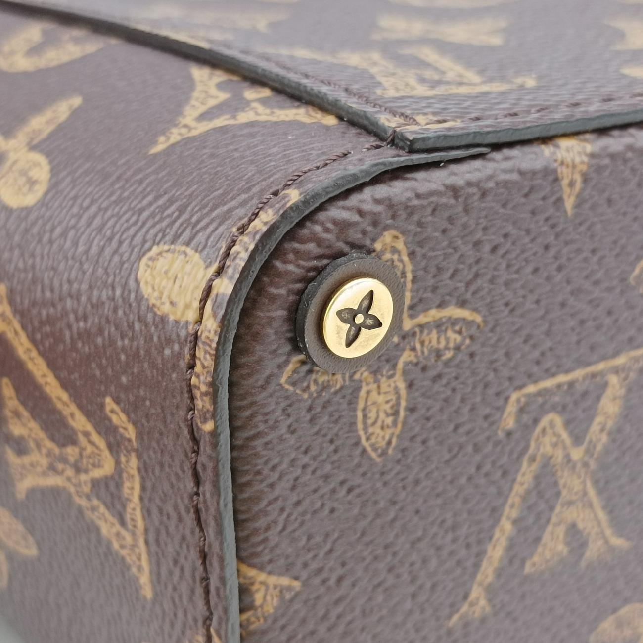 Pre-owned Louis Vuitton Monogram (No. 7) Vertical Box Trunk Brown PVC coated canvas M59664 shoulderbag | stylenewstar