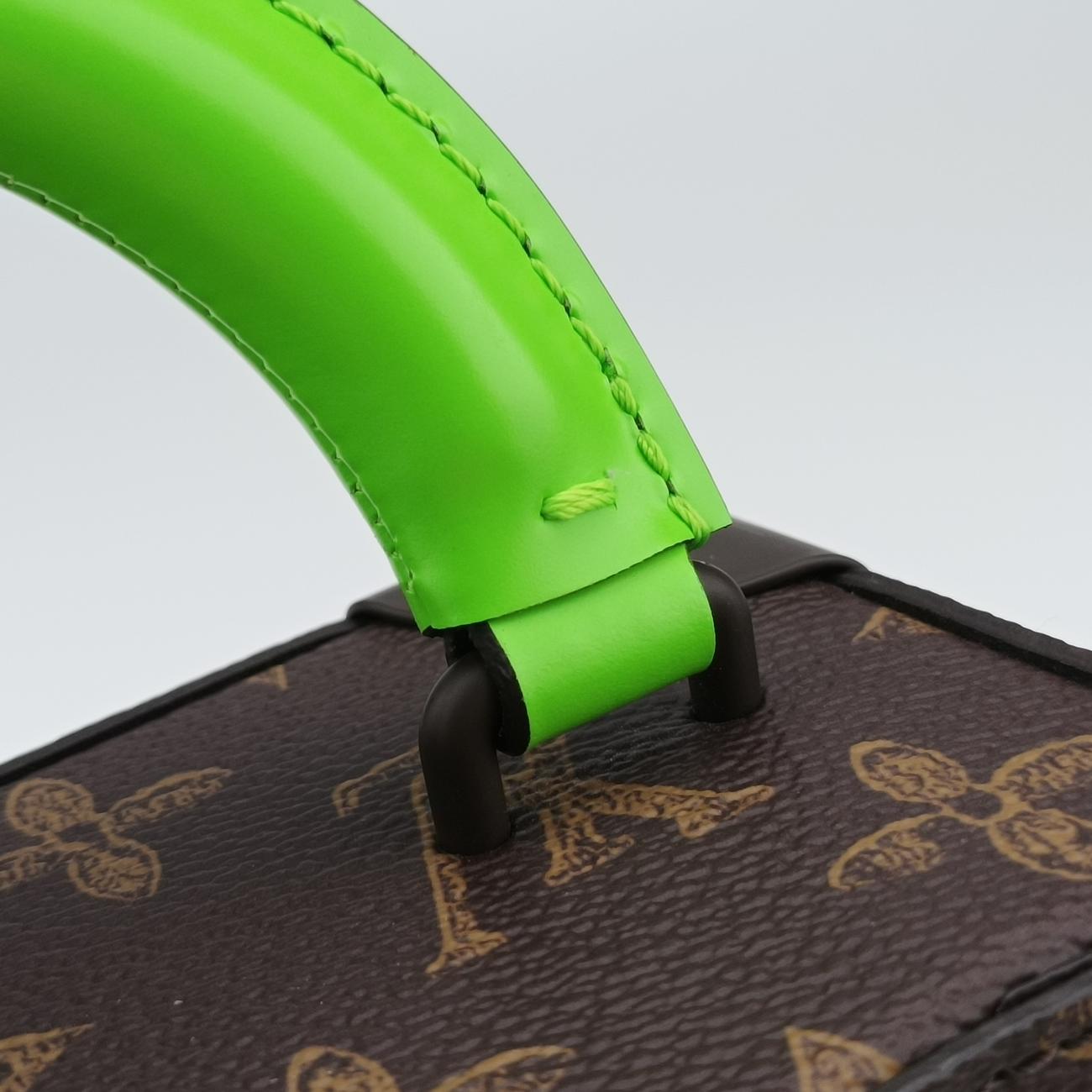 Pre-owned Louis Vuitton Monogram (No. 7) Vertical Box Trunk Brown PVC coated canvas M59664 shoulderbag | stylenewstar