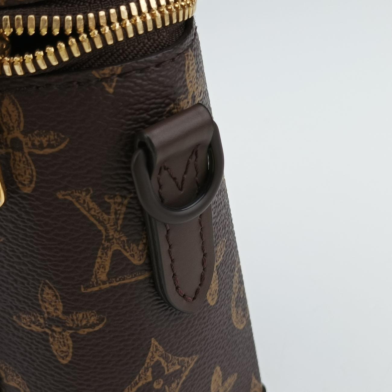 Pre-owned Louis Vuitton Monogram (No. 7) Vertical Box Trunk Brown PVC coated canvas M59664 shoulderbag | stylenewstar