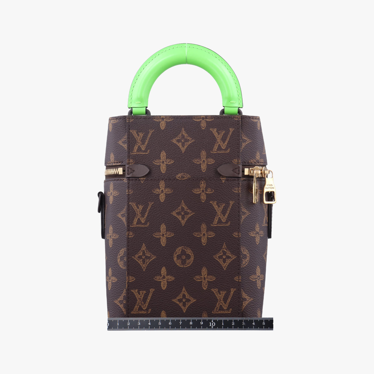Pre-owned Louis Vuitton Monogram (No. 7) Vertical Box Trunk Brown PVC coated canvas M59664 shoulderbag | stylenewstar