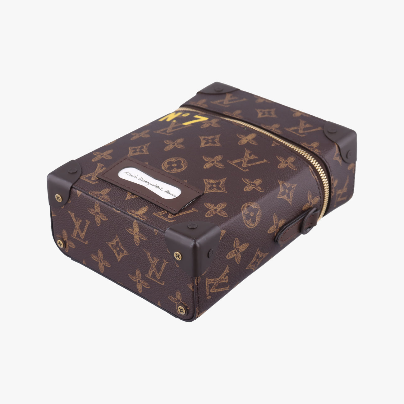 Pre-owned Louis Vuitton Monogram (No. 7) Vertical Box Trunk Brown PVC coated canvas M59664 shoulderbag | stylenewstar