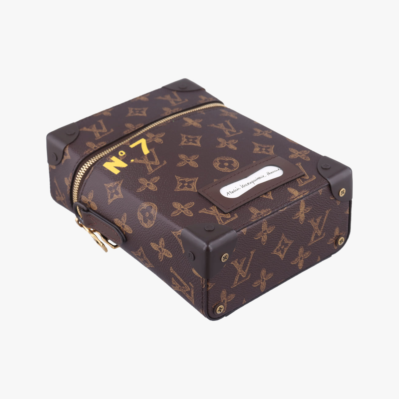 Pre-owned Louis Vuitton Monogram (No. 7) Vertical Box Trunk Brown PVC coated canvas M59664 shoulderbag | stylenewstar