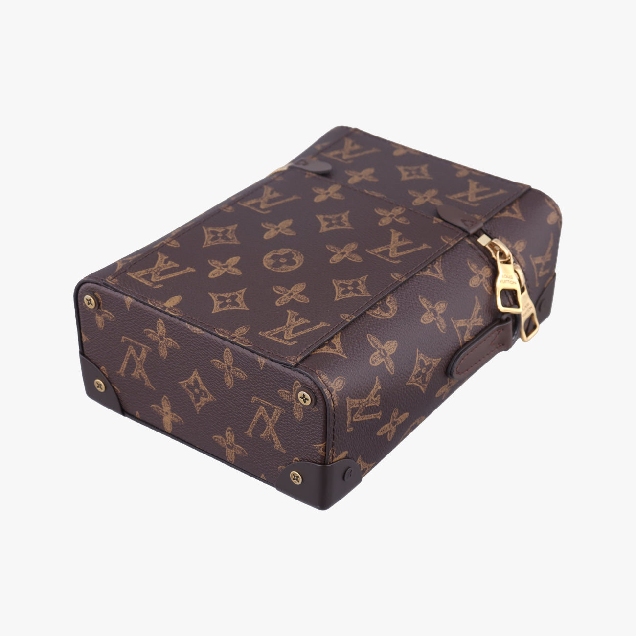 Pre-owned Louis Vuitton Monogram (No. 7) Vertical Box Trunk Brown PVC coated canvas M59664 shoulderbag | stylenewstar