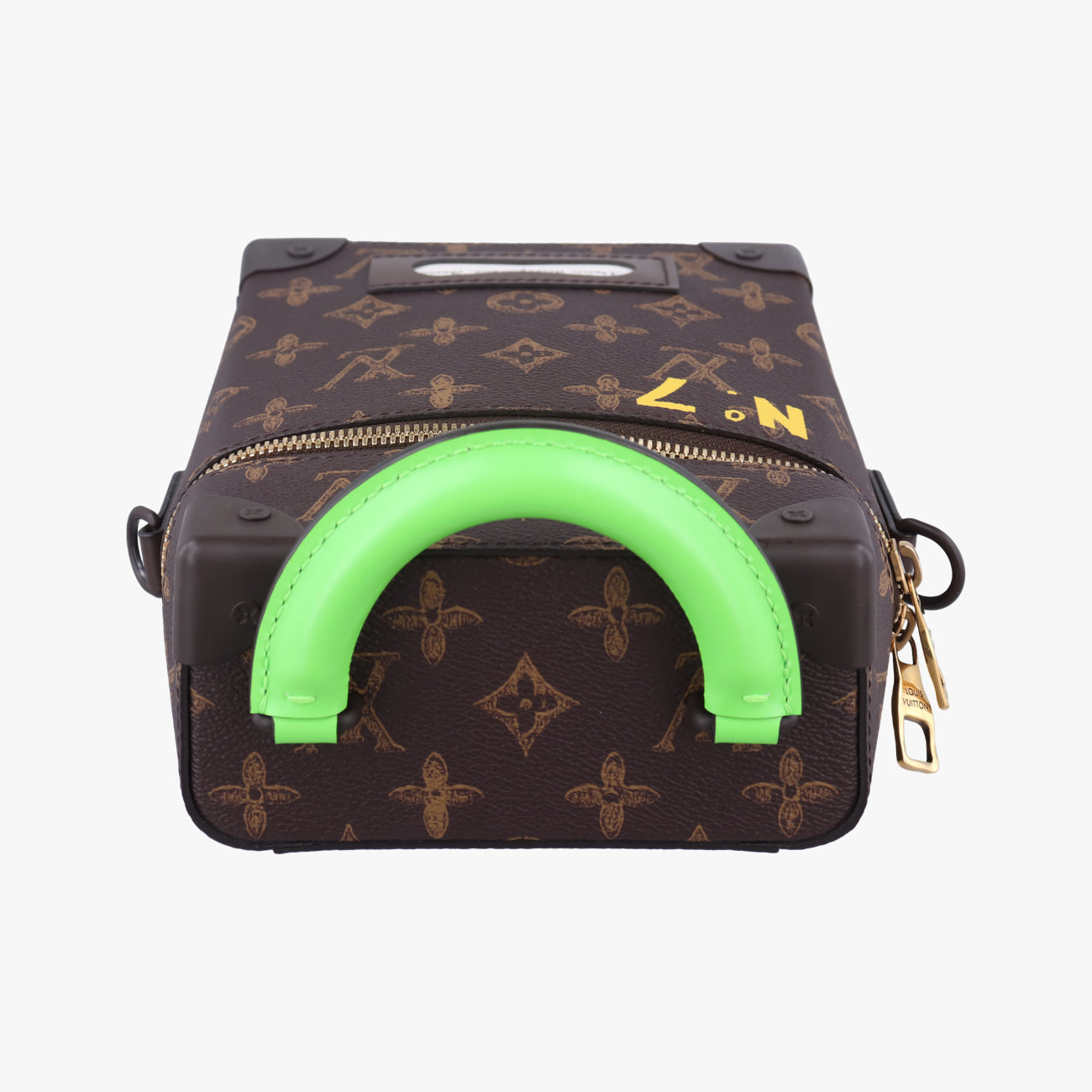Pre-owned Louis Vuitton Monogram (No. 7) Vertical Box Trunk Brown PVC coated canvas M59664 shoulderbag | stylenewstar