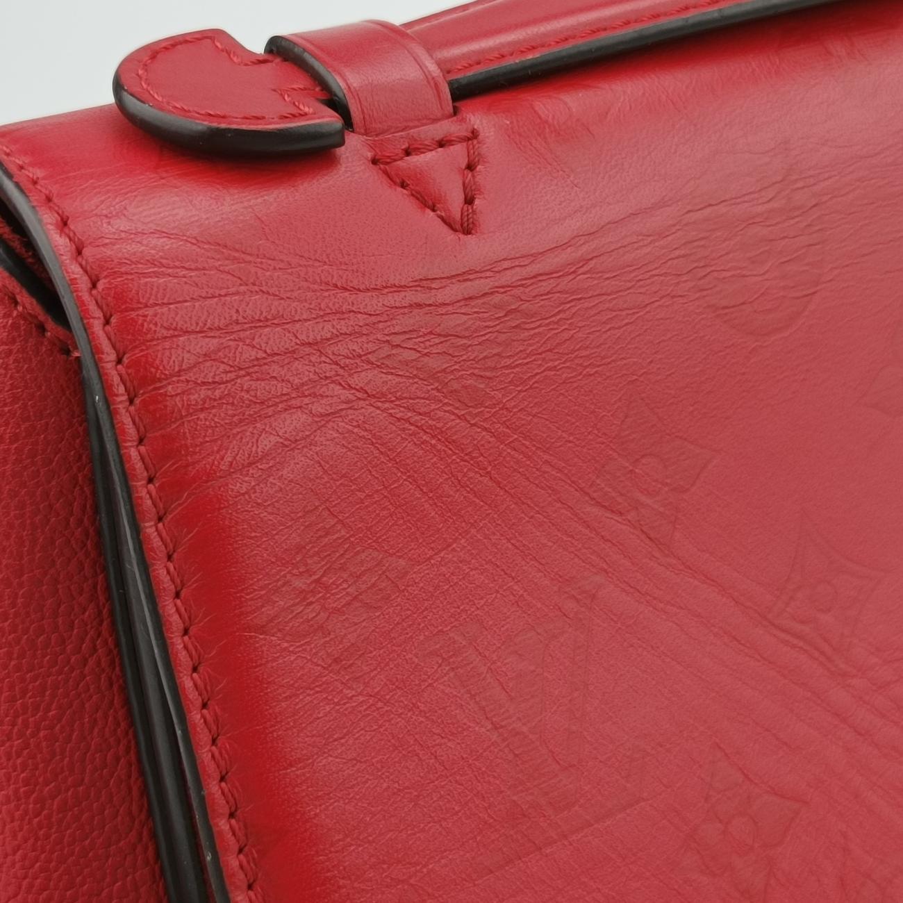 Pre-owned Louis Vuitton Very Chain Bag Ruby leather M44285 shoulderbag | stylenewstar