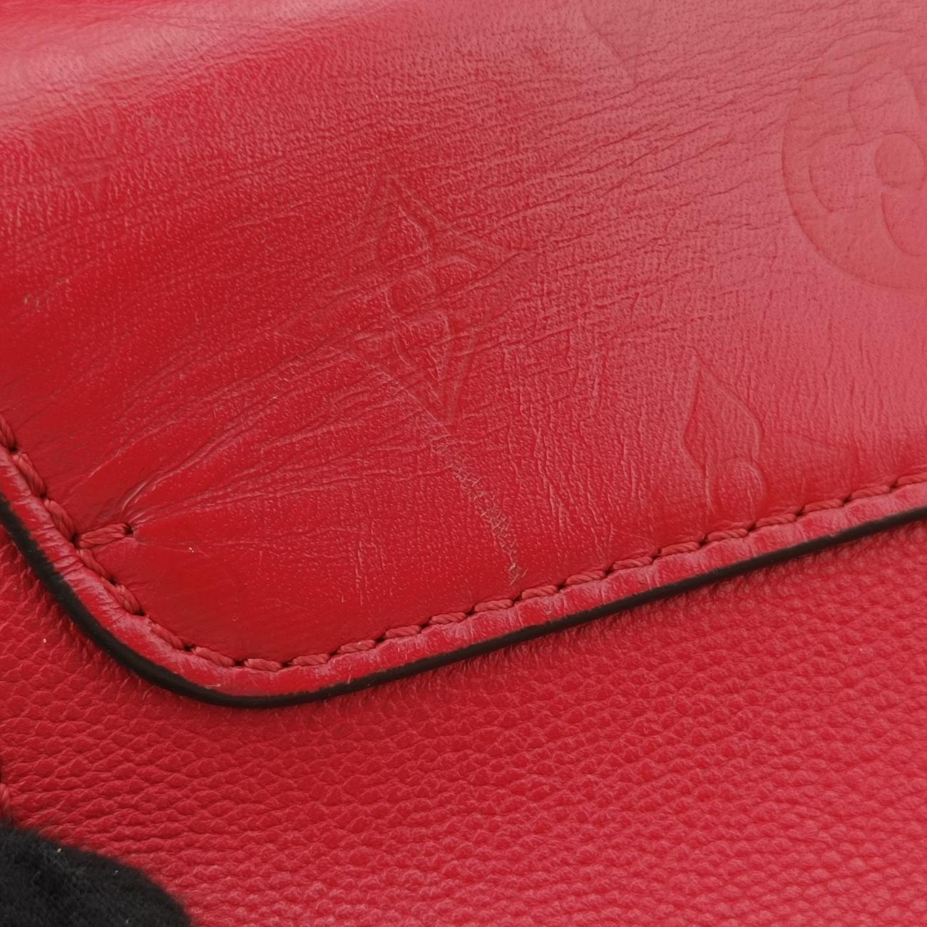 Pre-owned Louis Vuitton Very Chain Bag Ruby leather M44285 shoulderbag | stylenewstar