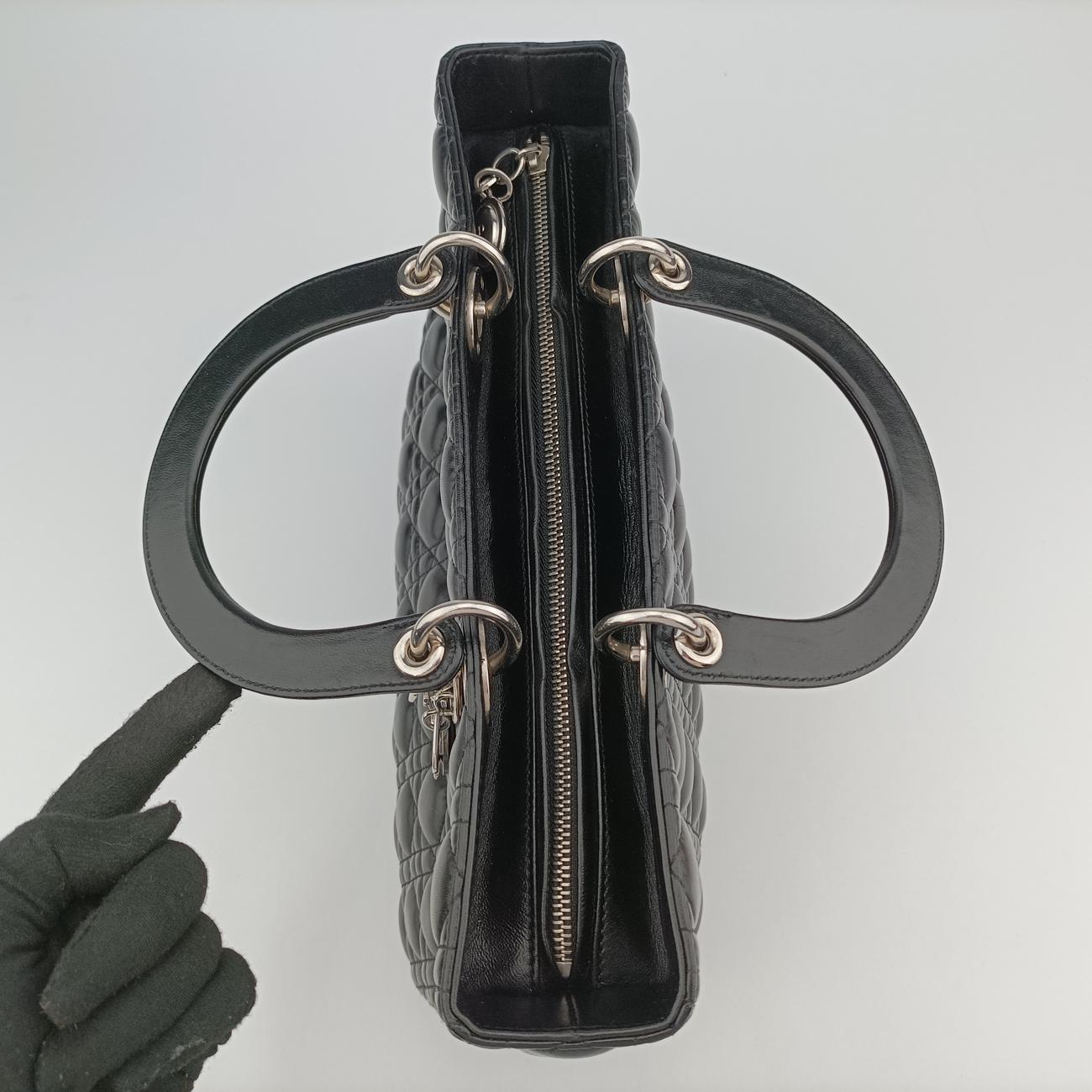 Secondhand Christian Dior Lady Dior Black lambskin  handbag | stylenewstar