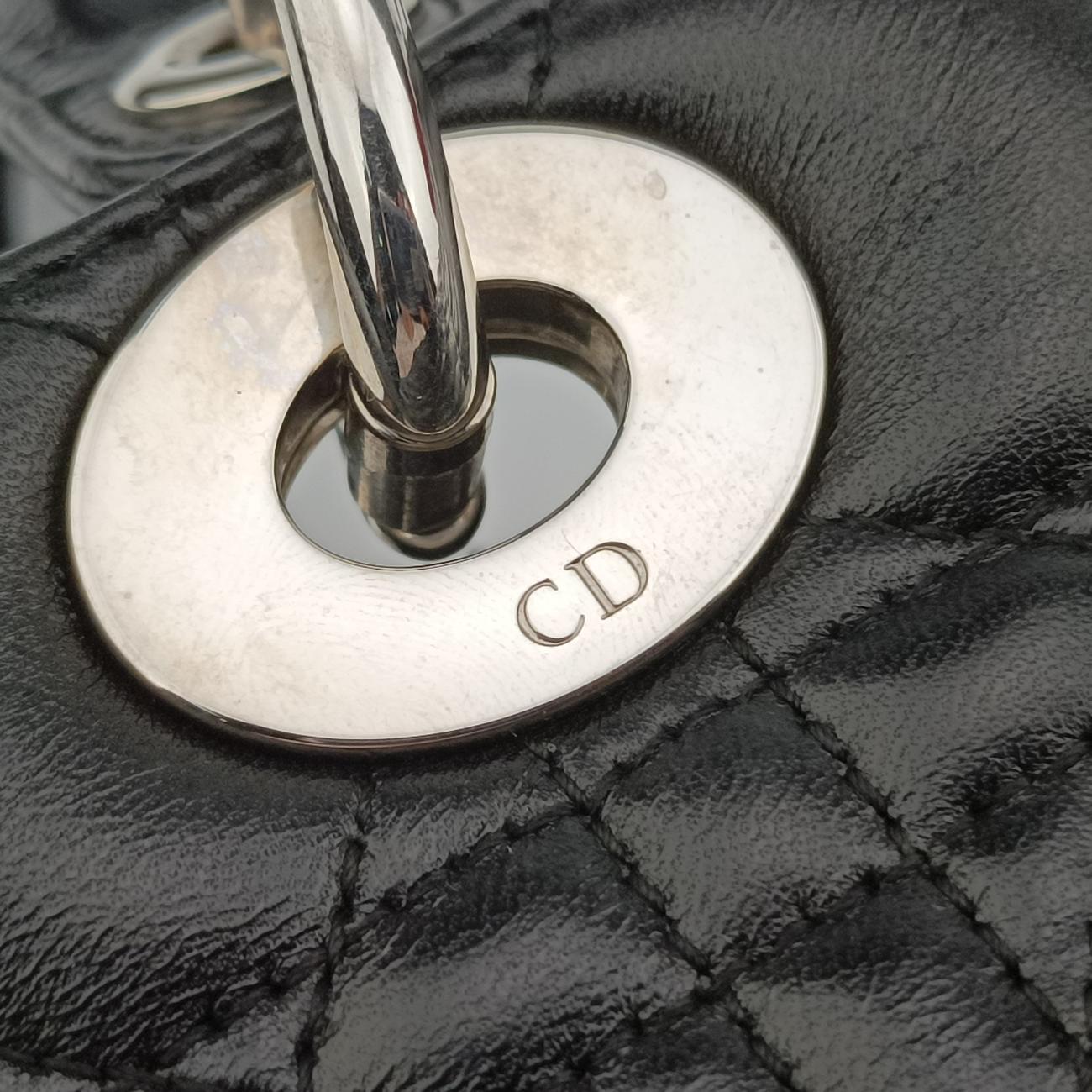 Secondhand Christian Dior Lady Dior Black lambskin  handbag | stylenewstar
