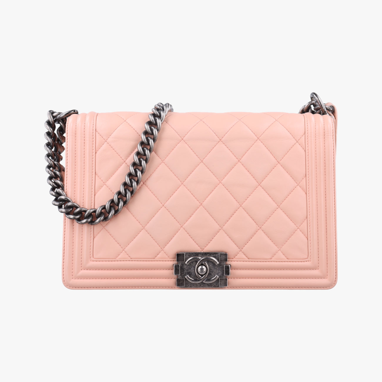 Vintage Chanel BOY CHANEL Pink Leather A92269 shoulderbag | stylenewstar