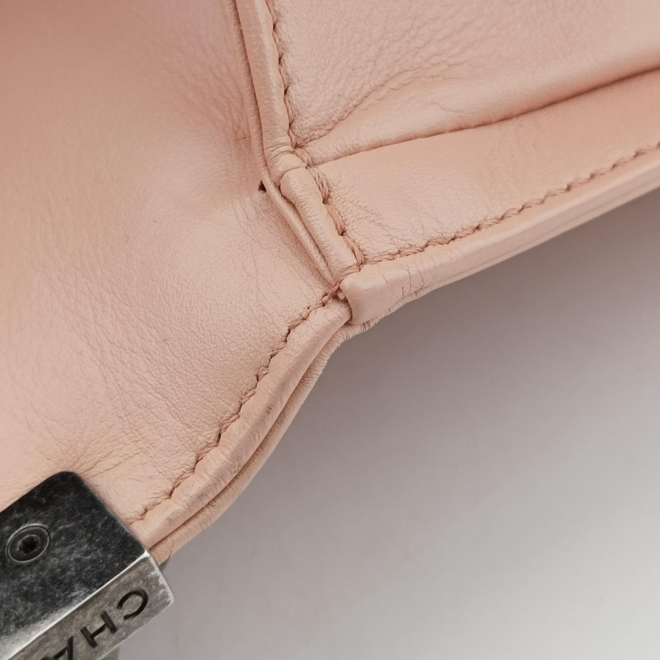 Vintage Chanel BOY CHANEL Pink Leather A92269 shoulderbag | stylenewstar