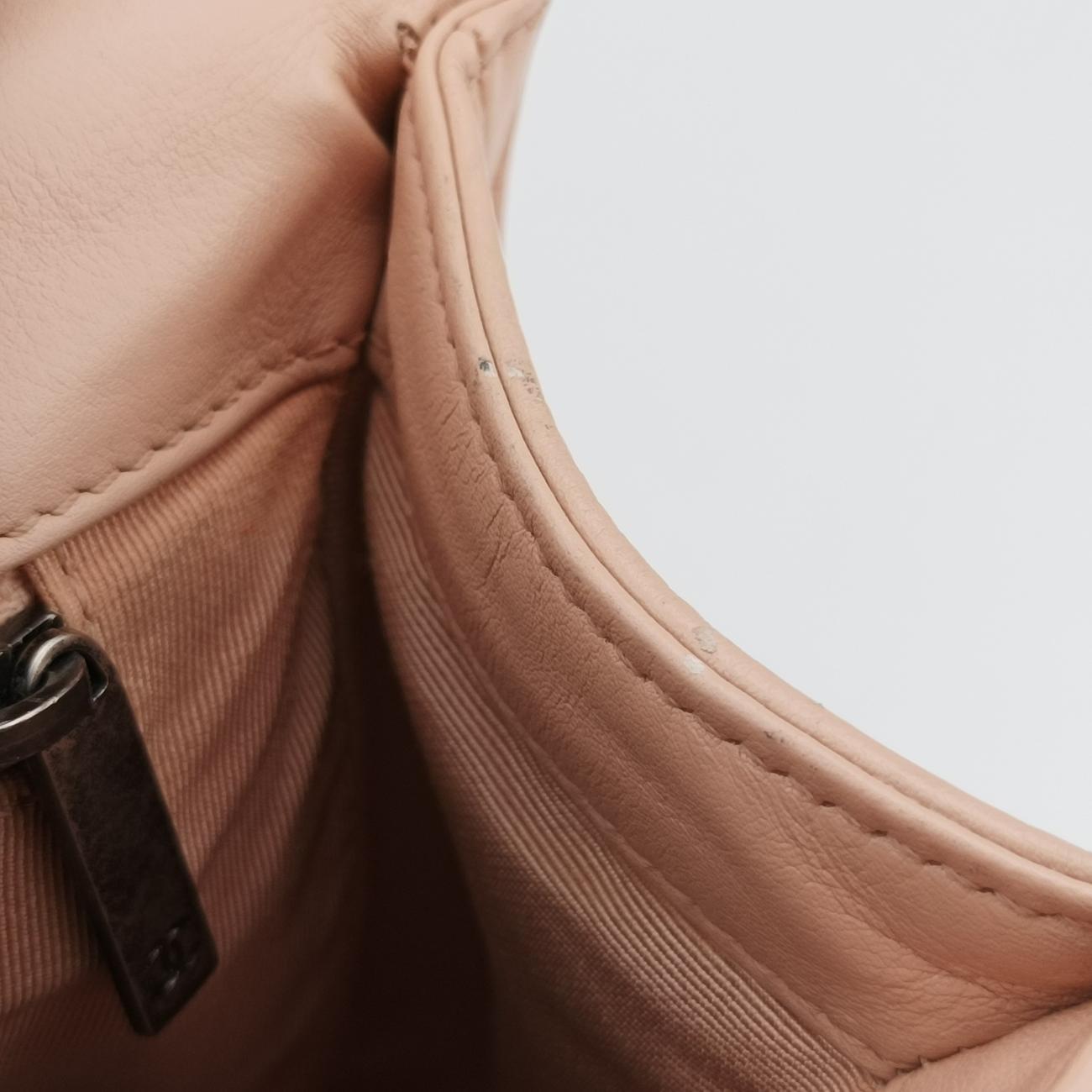 Vintage Chanel BOY CHANEL Pink Leather A92269 shoulderbag | stylenewstar