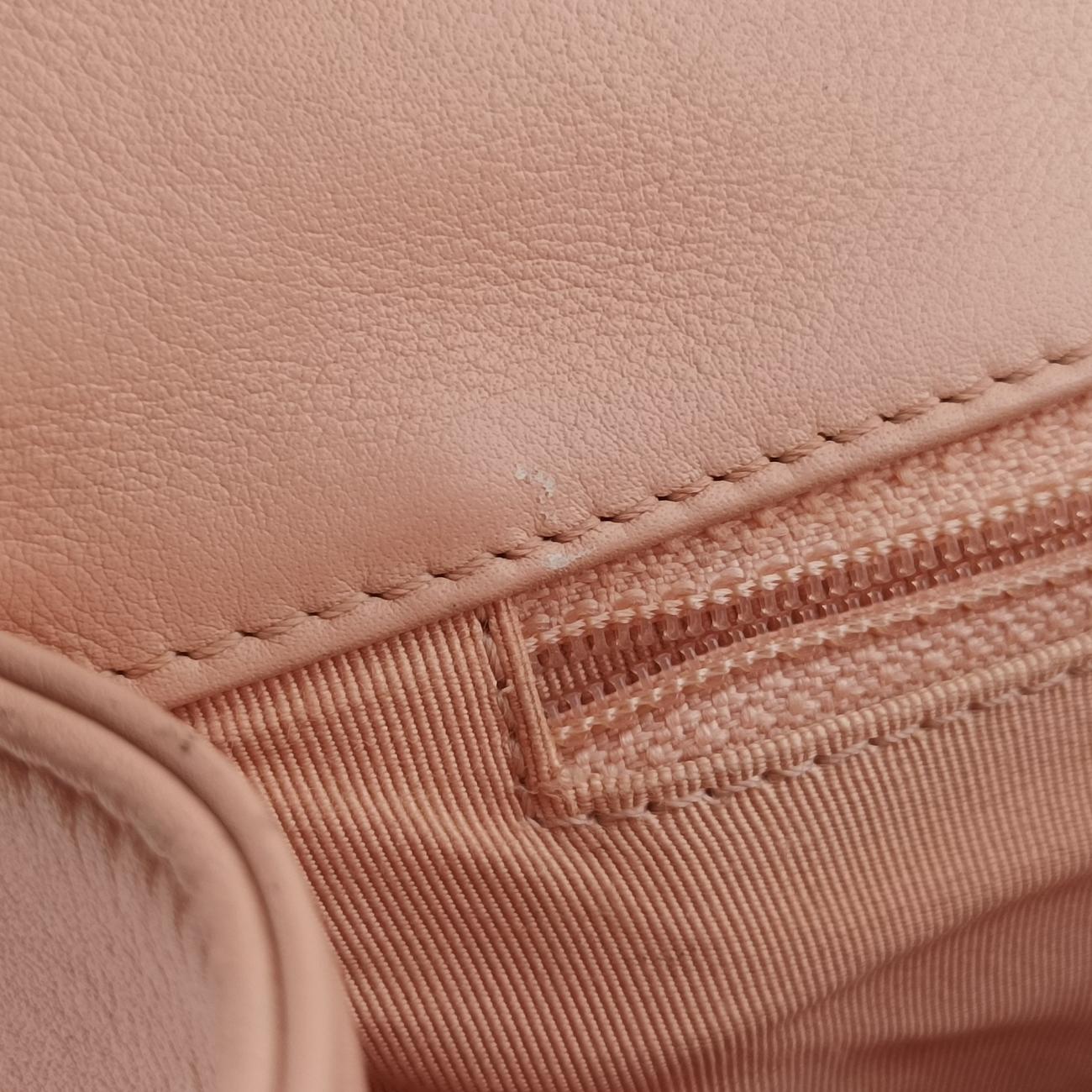 Vintage Chanel BOY CHANEL Pink Leather A92269 shoulderbag | stylenewstar