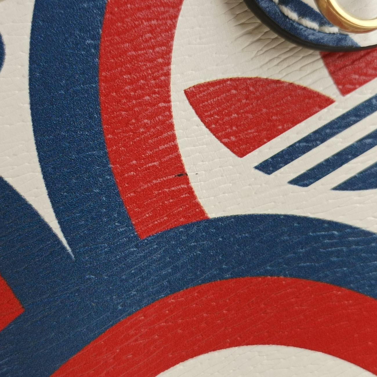 Pre-owned Gucci adidas collaboration mini duffel White x Red x Blue Leather 702397 shoulderbag | stylenewstar