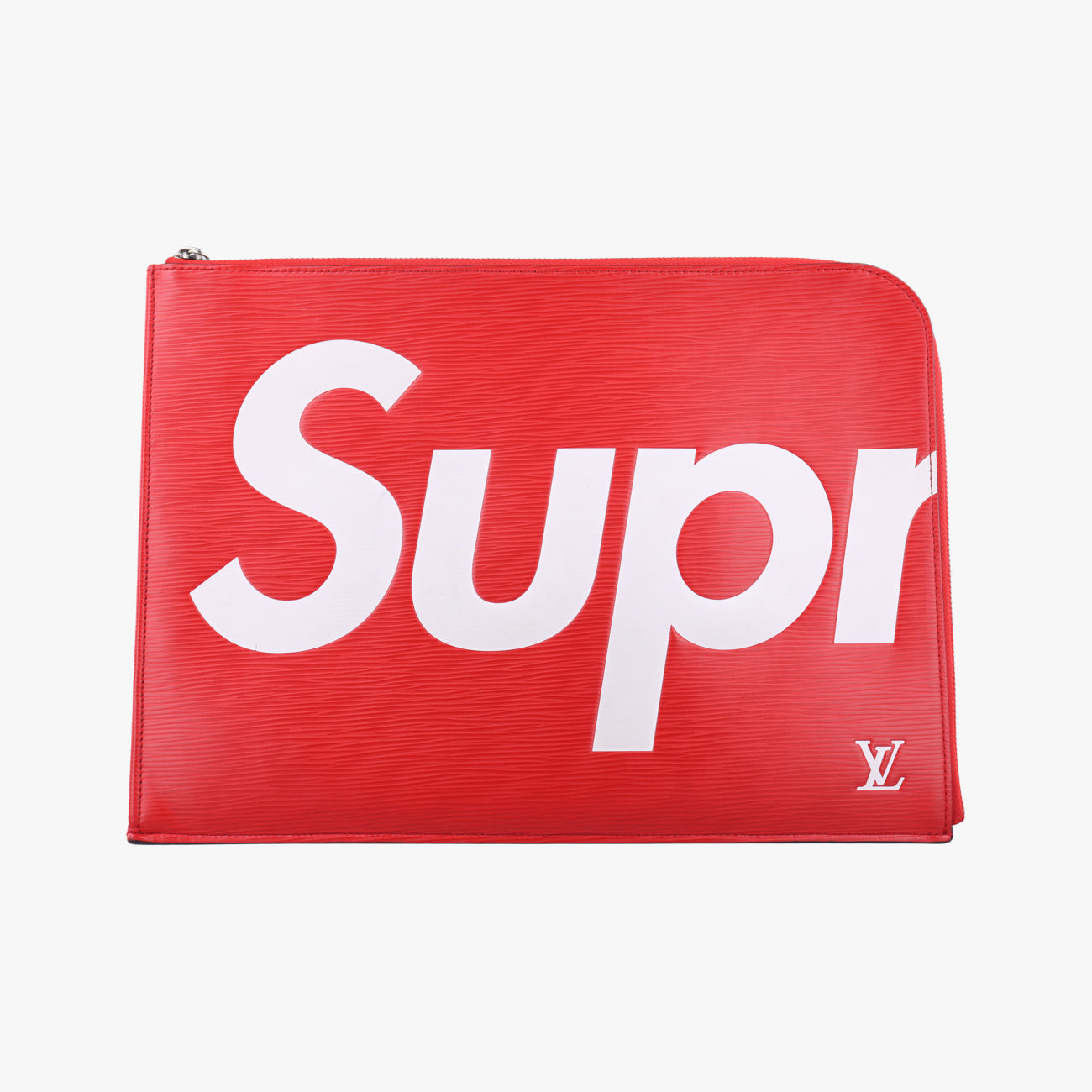 Pre-owned Louis Vuitton Pochette Jour GM Supreme Collaboration ROUGE×white epi M67722 clutchbag | stylenewstar