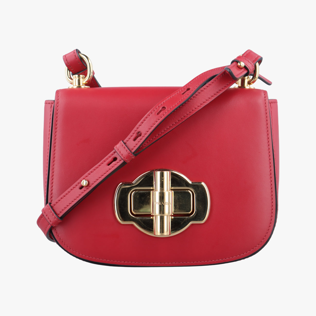 Vintage Prada Pioneer Red Leather 1BD239 shoulderbag | stylenewstar