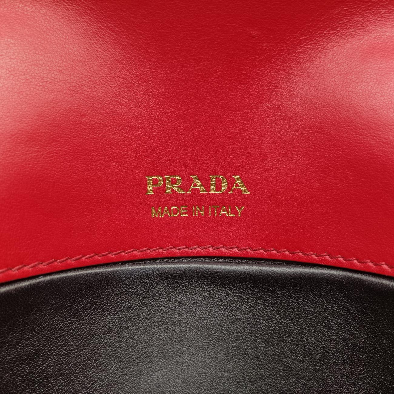 Vintage Prada Pioneer Red Leather 1BD239 shoulderbag | stylenewstar