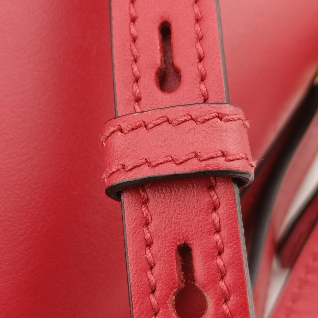 Vintage Prada Pioneer Red Leather 1BD239 shoulderbag | stylenewstar