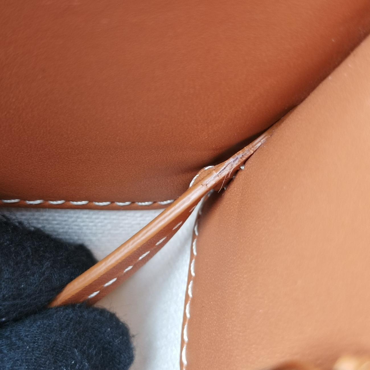 Secondhand Celine Vertical CABAS White×brown Canvas×leather  shoulderbag | stylenewstar