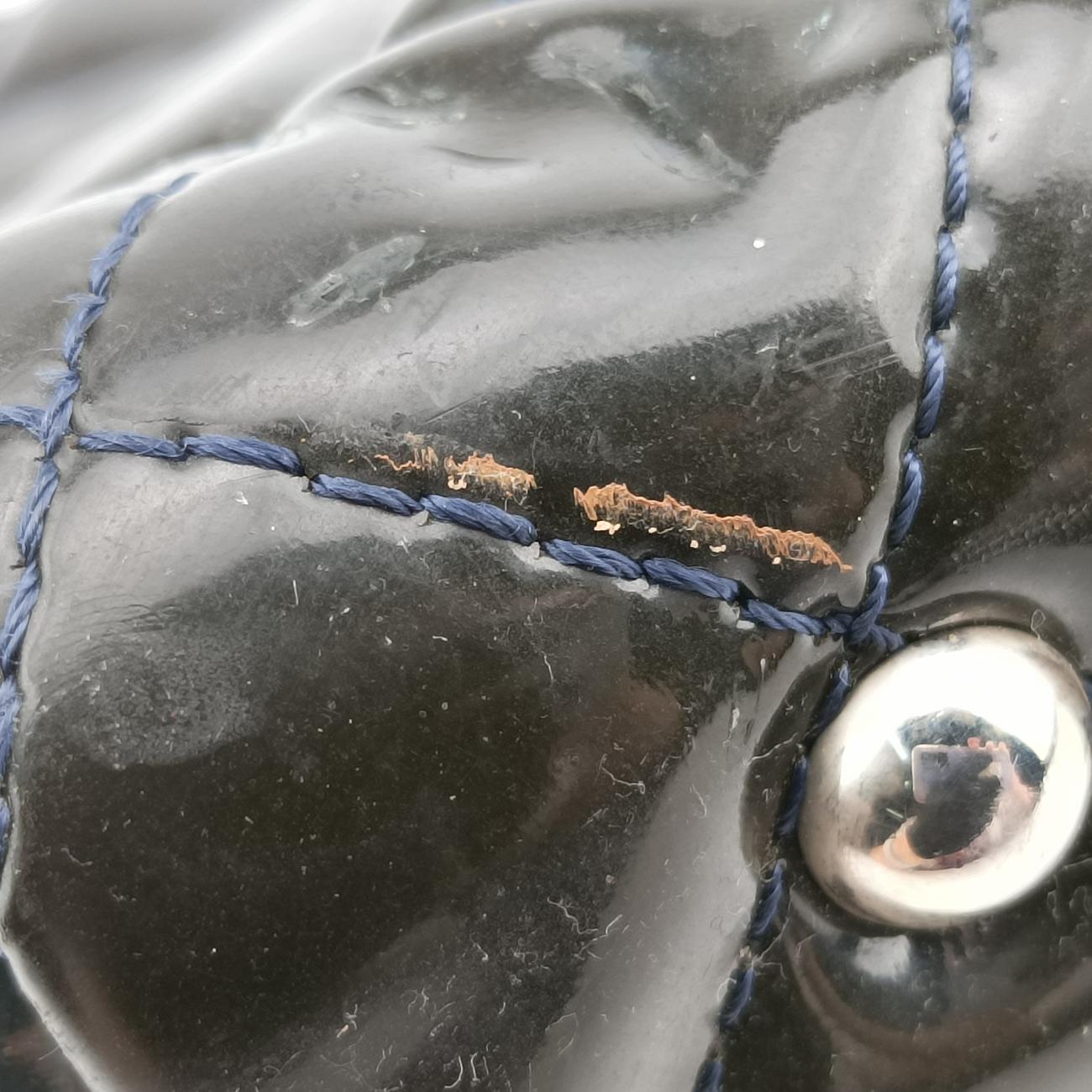 Pre-owned Chanel Matelasse Cocomark GST Navy Patent A65734 shoulderbag | stylenewstar