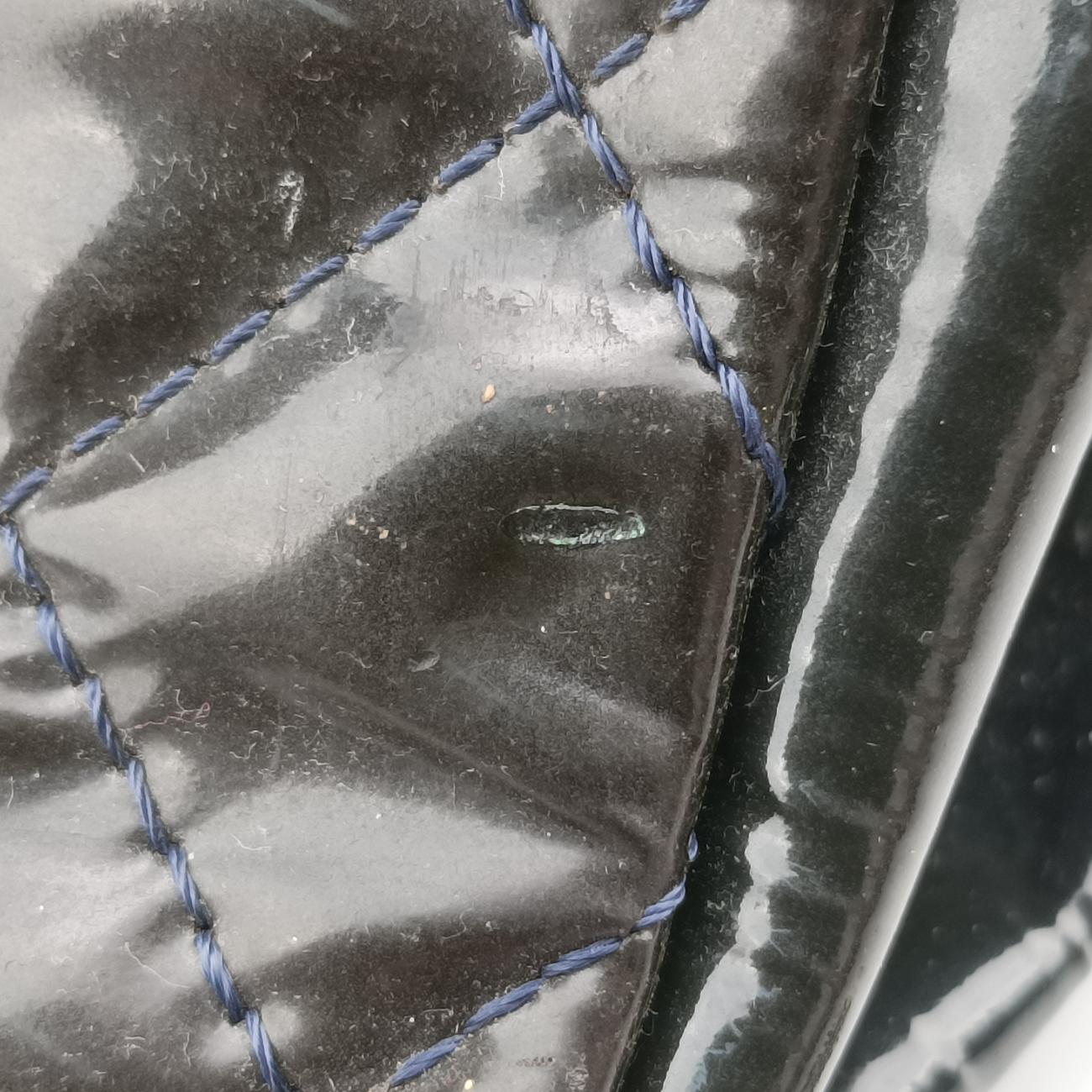 Pre-owned Chanel Matelasse Cocomark GST Navy Patent A65734 shoulderbag | stylenewstar