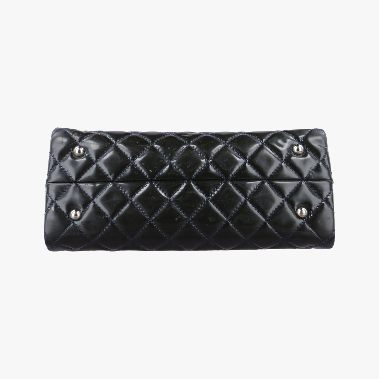 Pre-owned Chanel Matelasse Cocomark GST Navy Patent A65734 shoulderbag | stylenewstar
