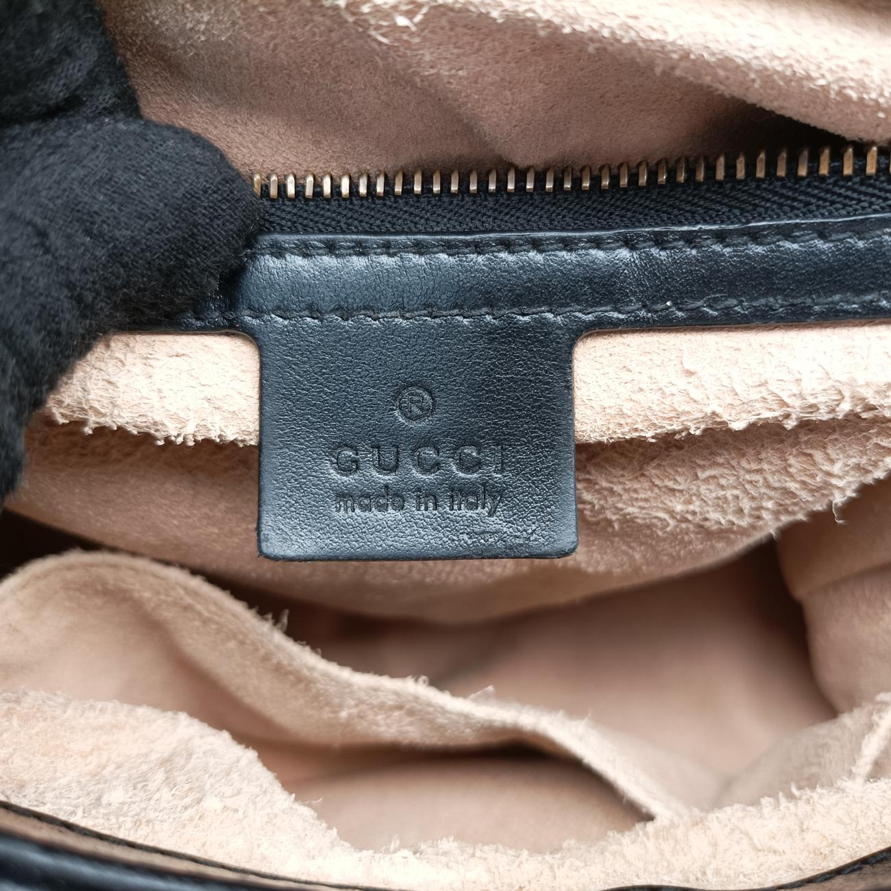 Secondhand Gucci GG Marmont Black Leather 498110 shoulderbag | stylenewstar