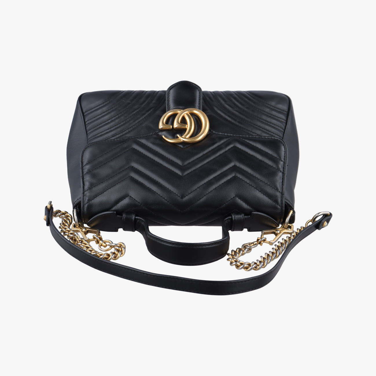 Secondhand Gucci GG Marmont Black Leather 498110 shoulderbag | stylenewstar