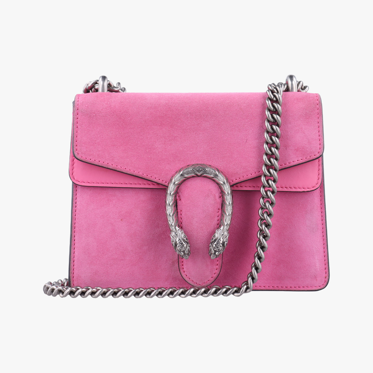 Pre-owned Gucci Dionysus Pink Suede 421970 shoulderbag | stylenewstar