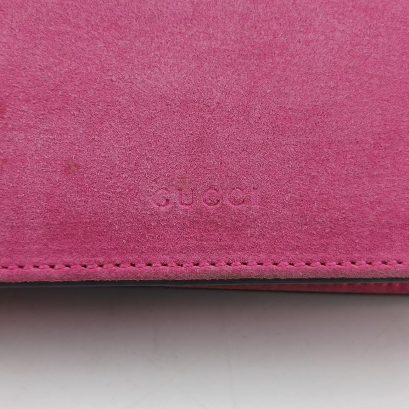 Pre-owned Gucci Dionysus Pink Suede 421970 shoulderbag | stylenewstar