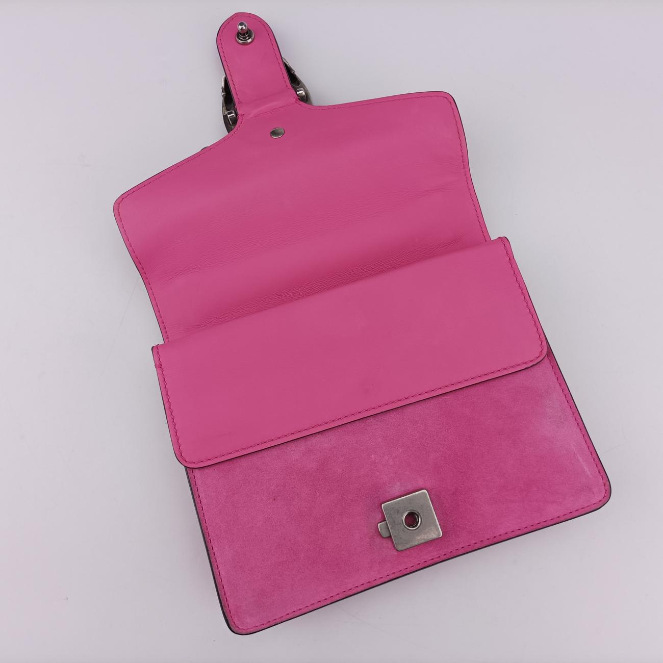 Pre-owned Gucci Dionysus Pink Suede 421970 shoulderbag | stylenewstar