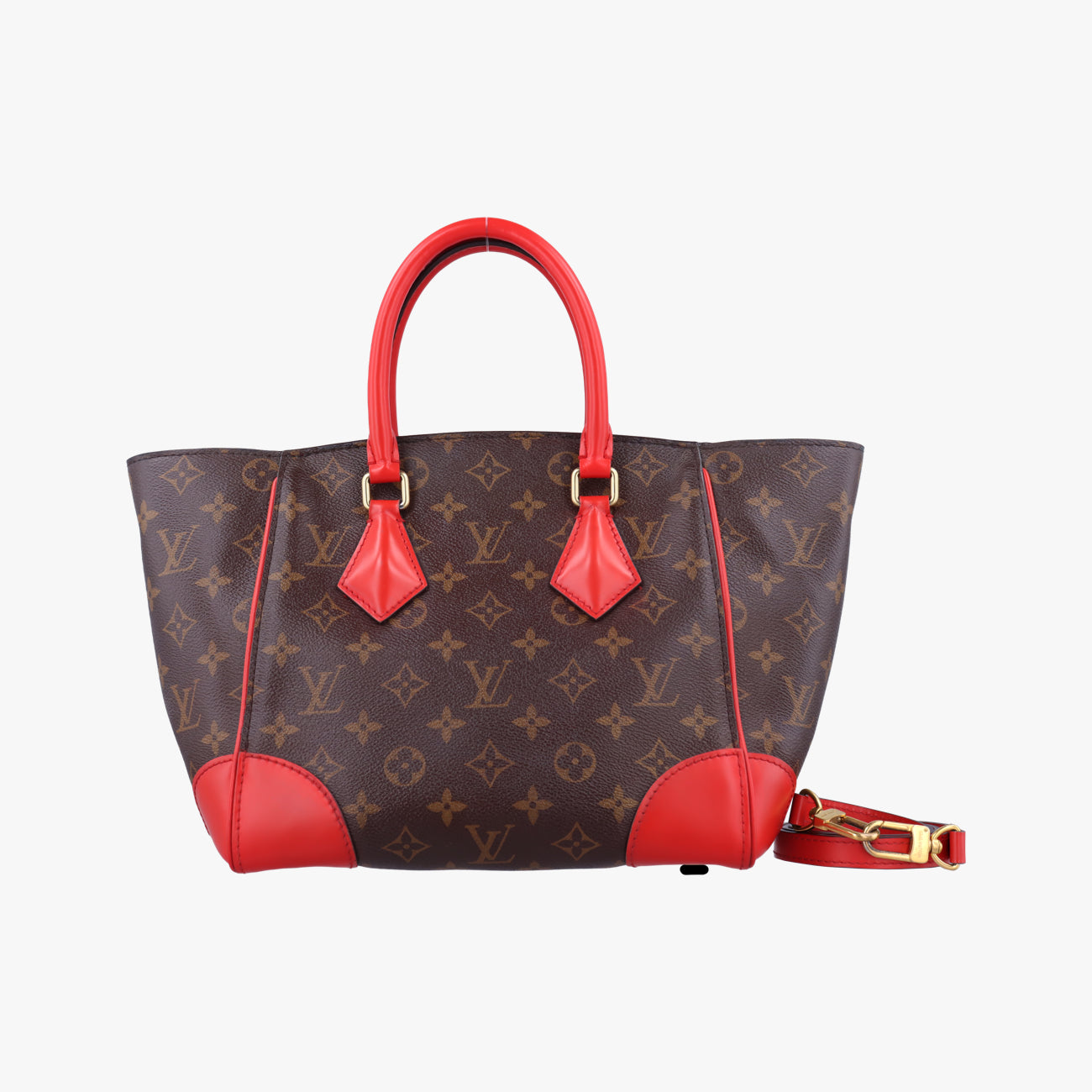 Pre-owned Louis Vuitton PHENIX PM brown×COQUELICOT Monogram Canvas×calf leather M41537 shoulderbag | stylenewstar
