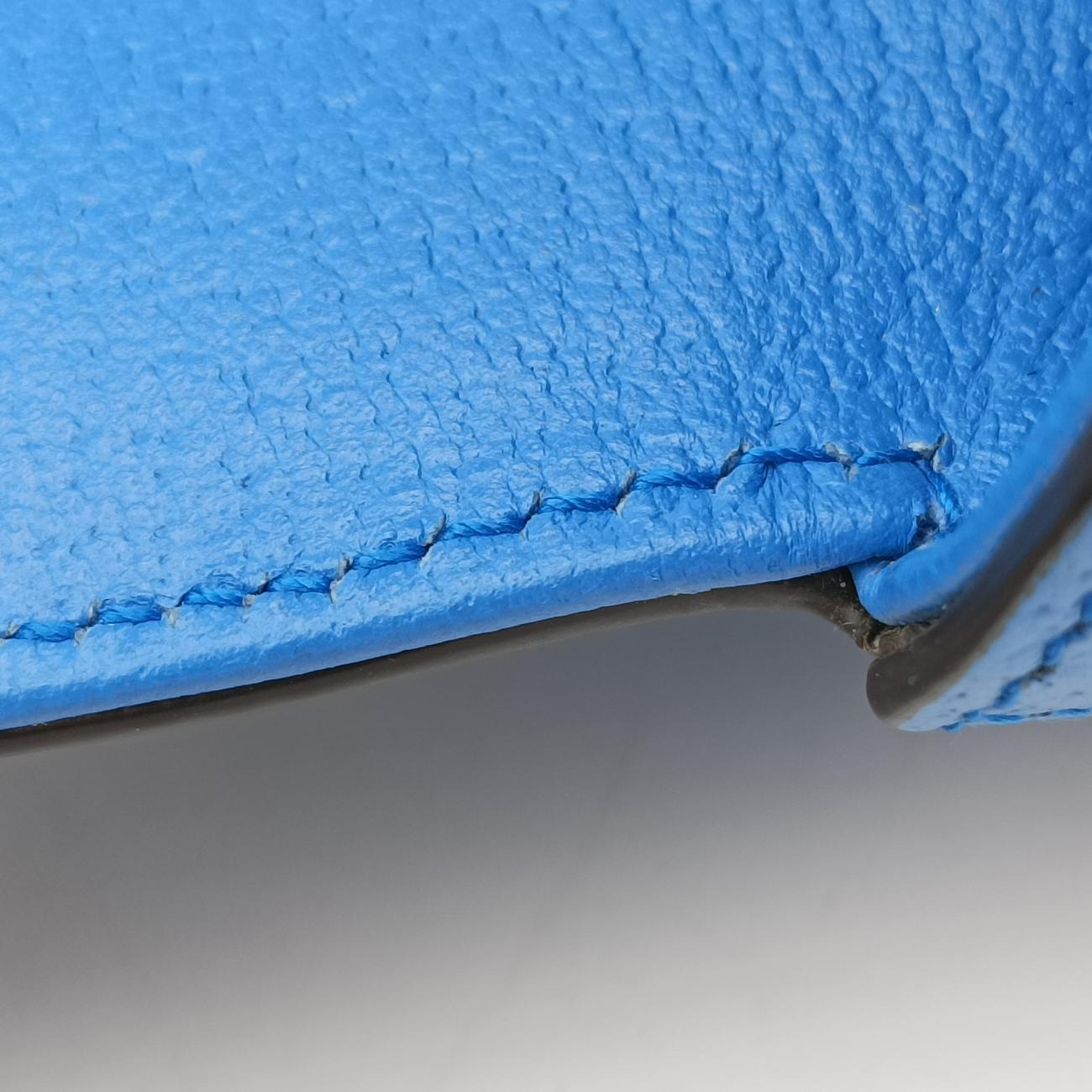 Pre-owned Gucci Adidas collaboration Horsebit Blue×white Leather 722009 shoulderbag | stylenewstar