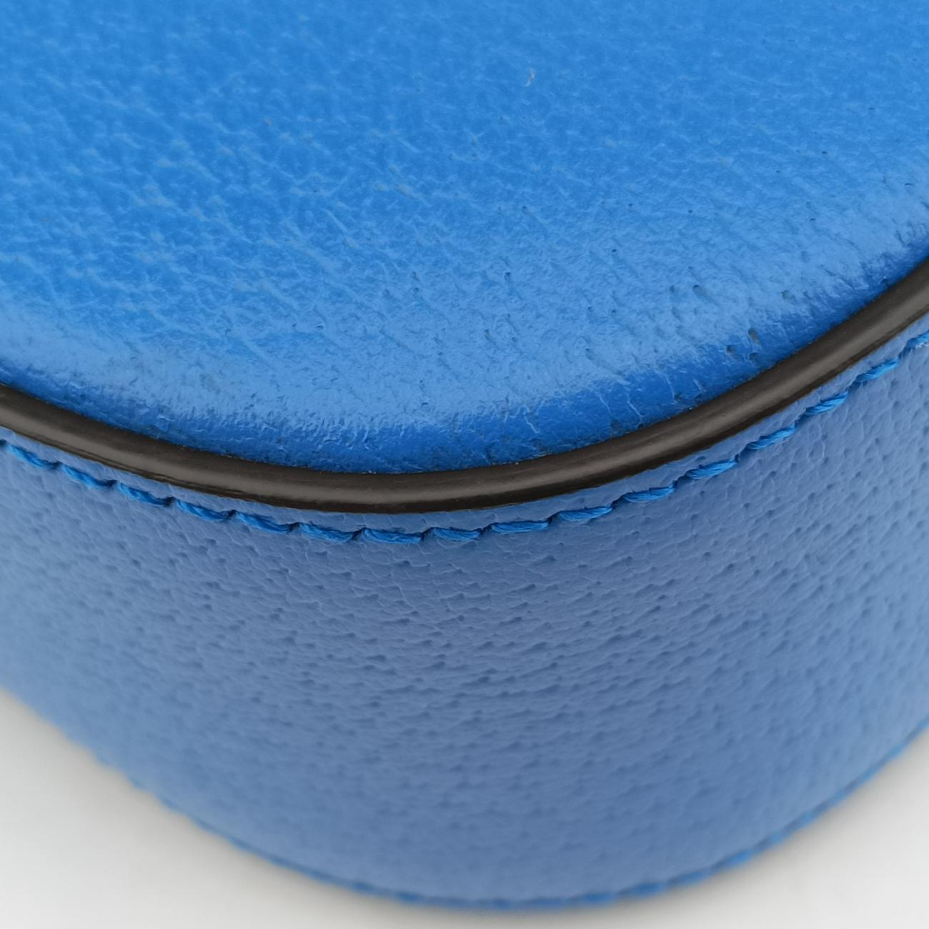 Pre-owned Gucci Adidas collaboration Horsebit Blue×white Leather 722009 shoulderbag | stylenewstar