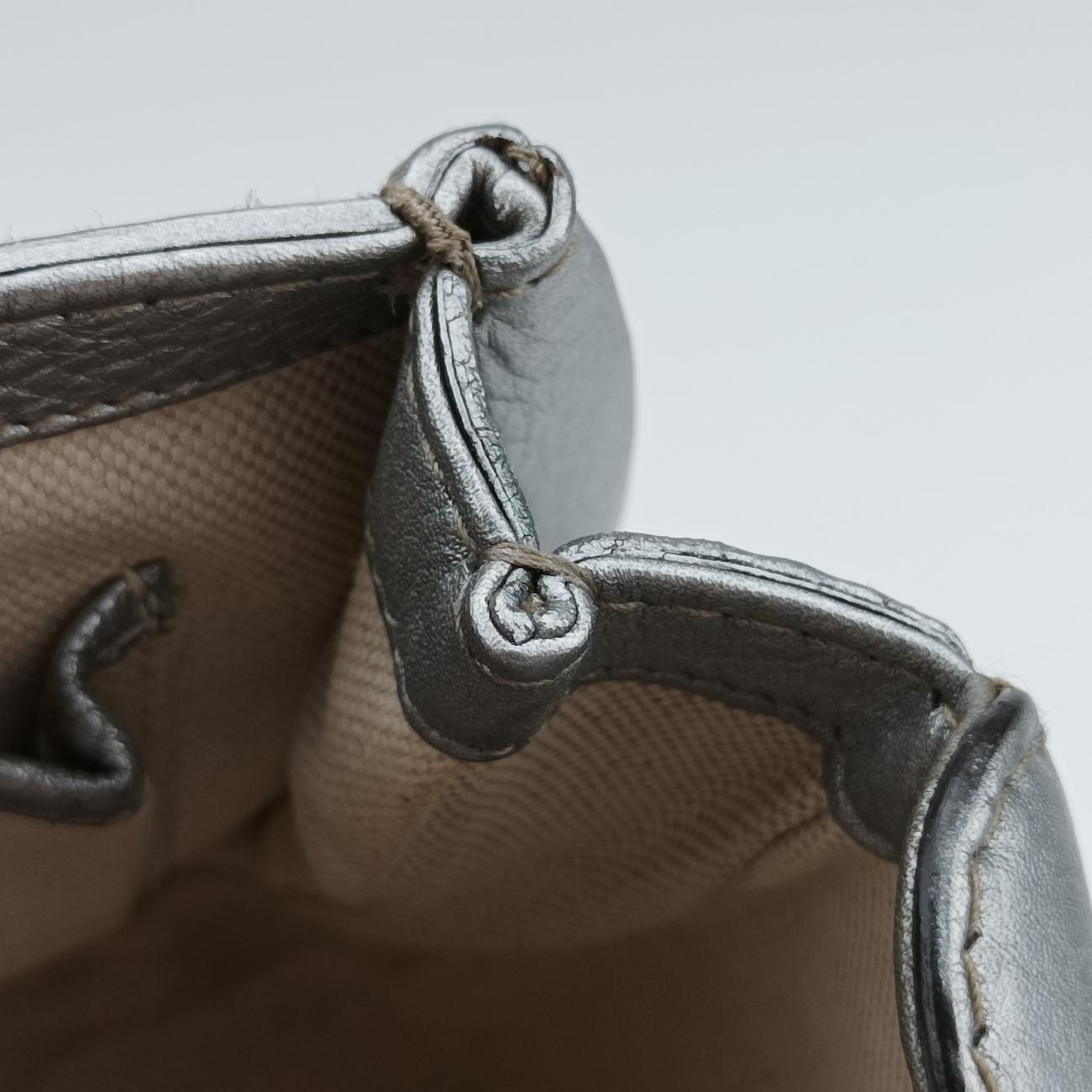 Pre-owned Gucci New Bamboo Silver Leather 254884 shoulderbag | stylenewstar