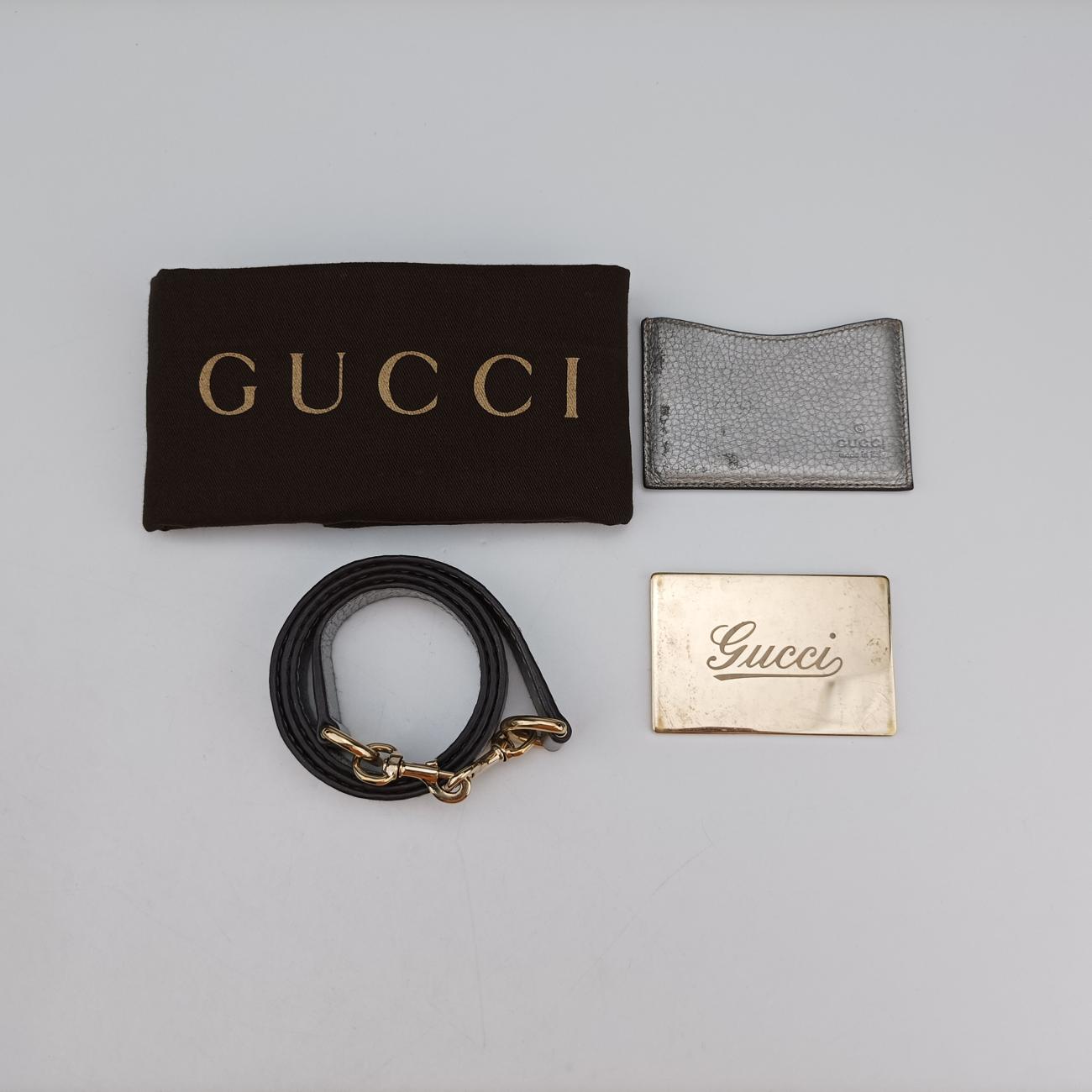 Pre-owned Gucci New Bamboo Silver Leather 254884 shoulderbag | stylenewstar