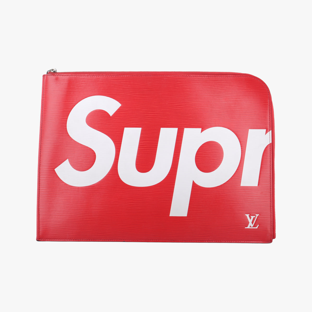 Pre-owned Louis Vuitton Pochette Jour GM Supreme Collaboration ROUGE×white epi M67722 clutchbag | stylenewstar