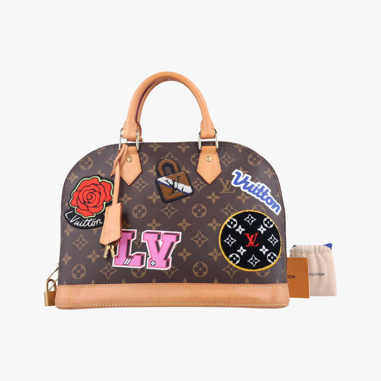 Secondhand Louis Vuitton Alma PM Brown x Multicolor Monogram Canvas M43990 handbag | stylenewstar