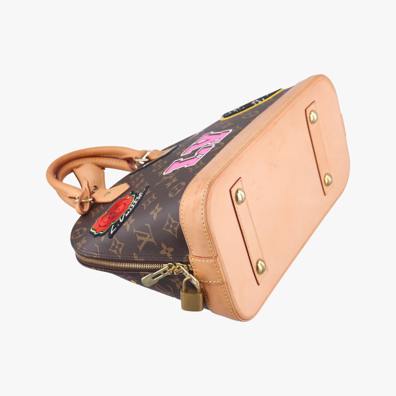 Secondhand Louis Vuitton Alma PM Brown x Multicolor Monogram Canvas M43990 handbag | stylenewstar