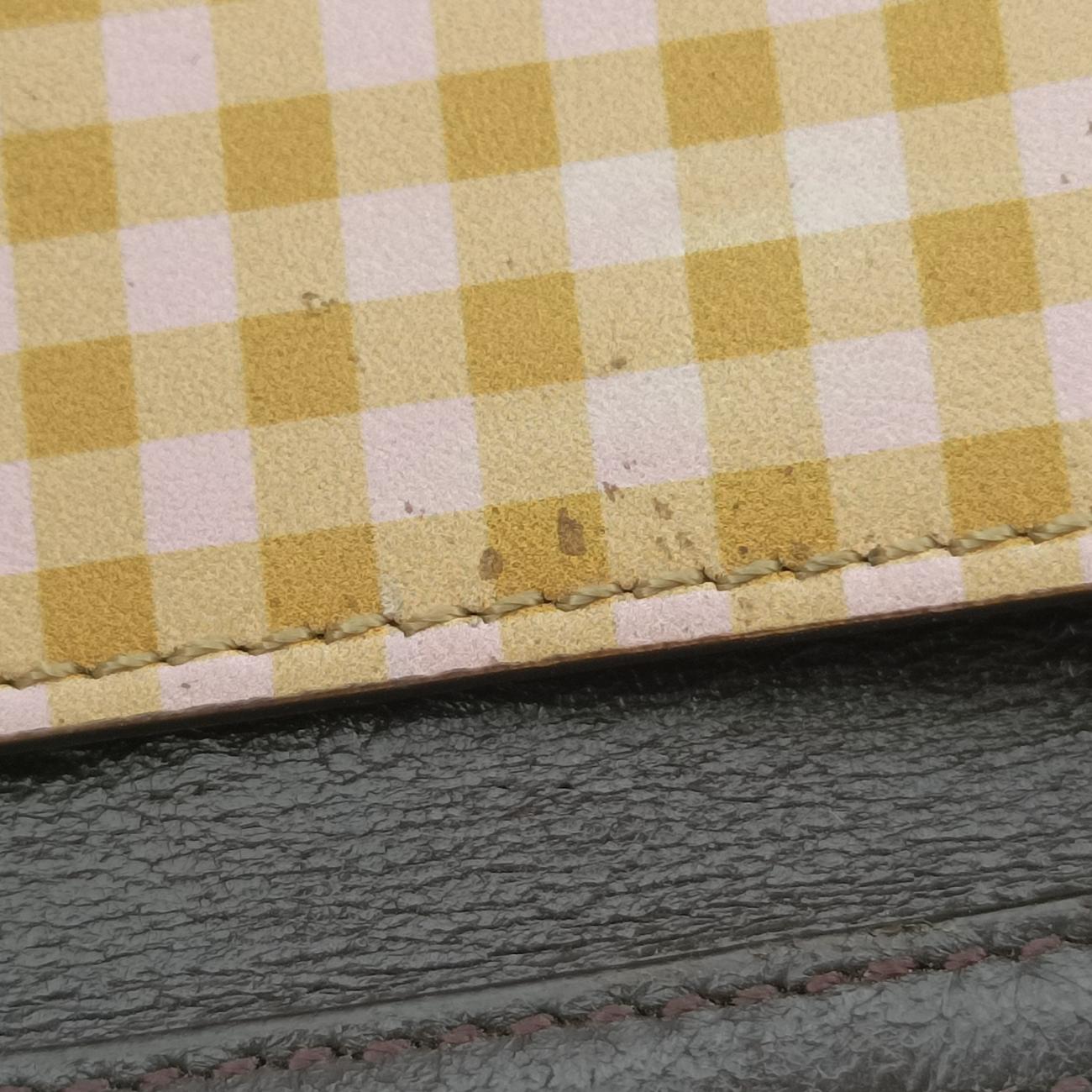 Pre-owned Fendi Nano Baguette Charm Yellow Canvas 7AR844 shoulderbag | stylenewstar