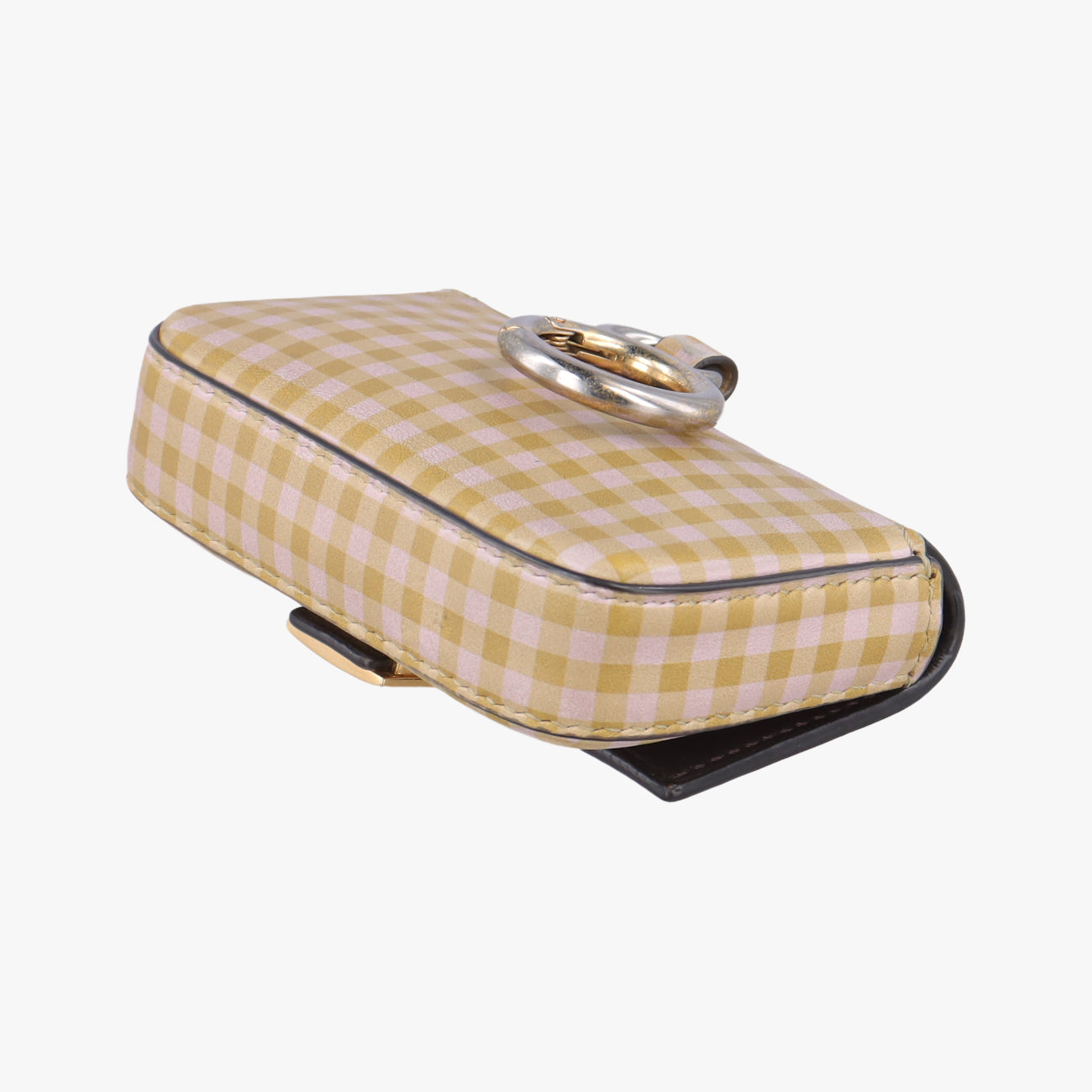 Pre-owned Fendi Nano Baguette Charm Yellow Canvas 7AR844 shoulderbag | stylenewstar