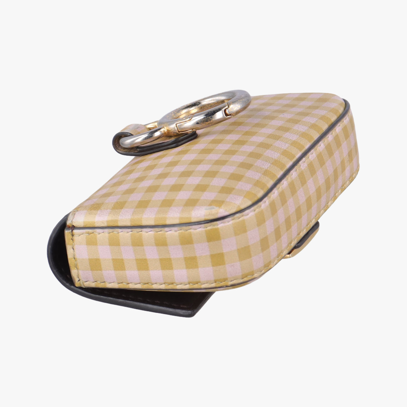 Pre-owned Fendi Nano Baguette Charm Yellow Canvas 7AR844 shoulderbag | stylenewstar