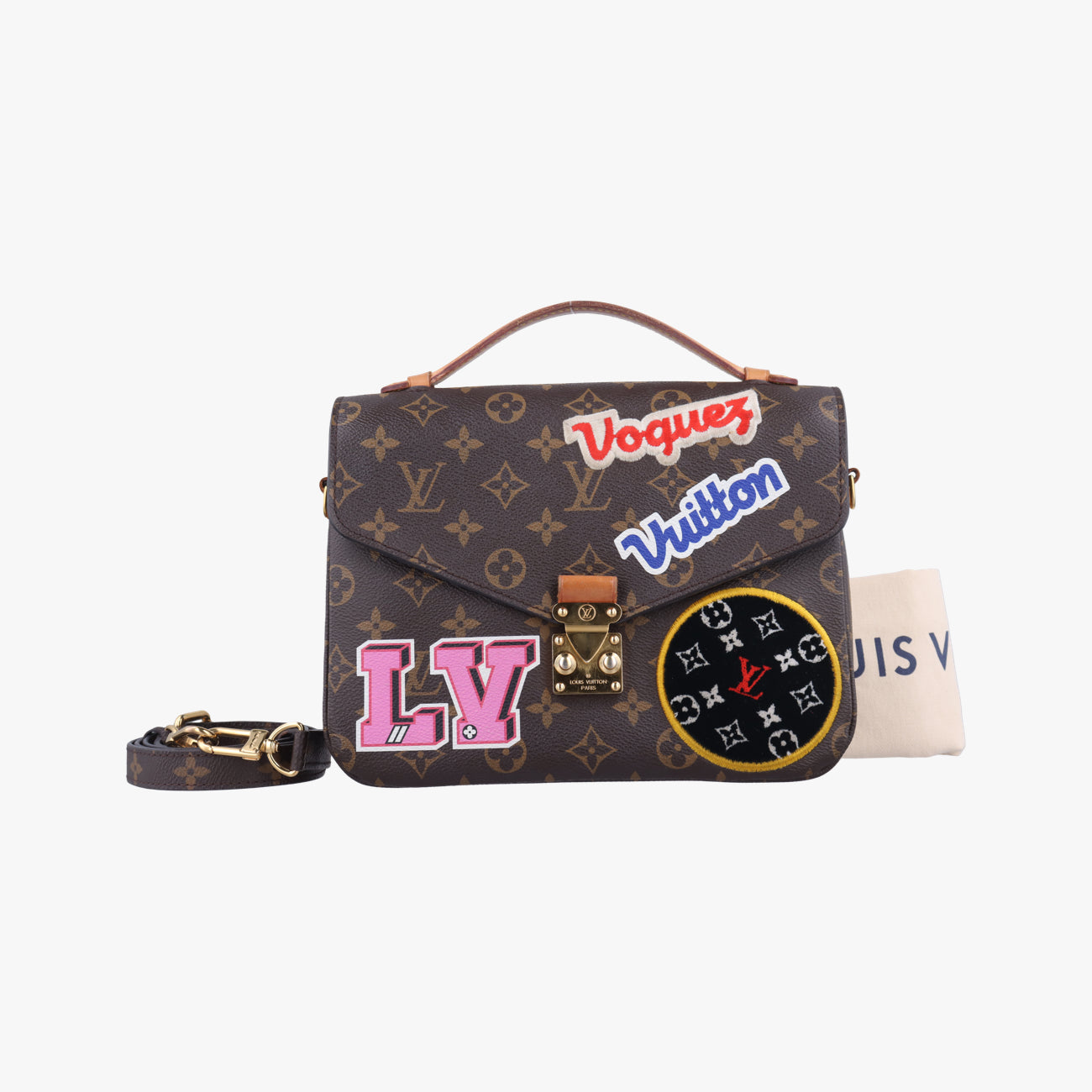 Pre-owned Louis Vuitton Pochette MéTIS MM Brown×multicolor Monogram Patches M43991 shoulderbag | stylenewstar
