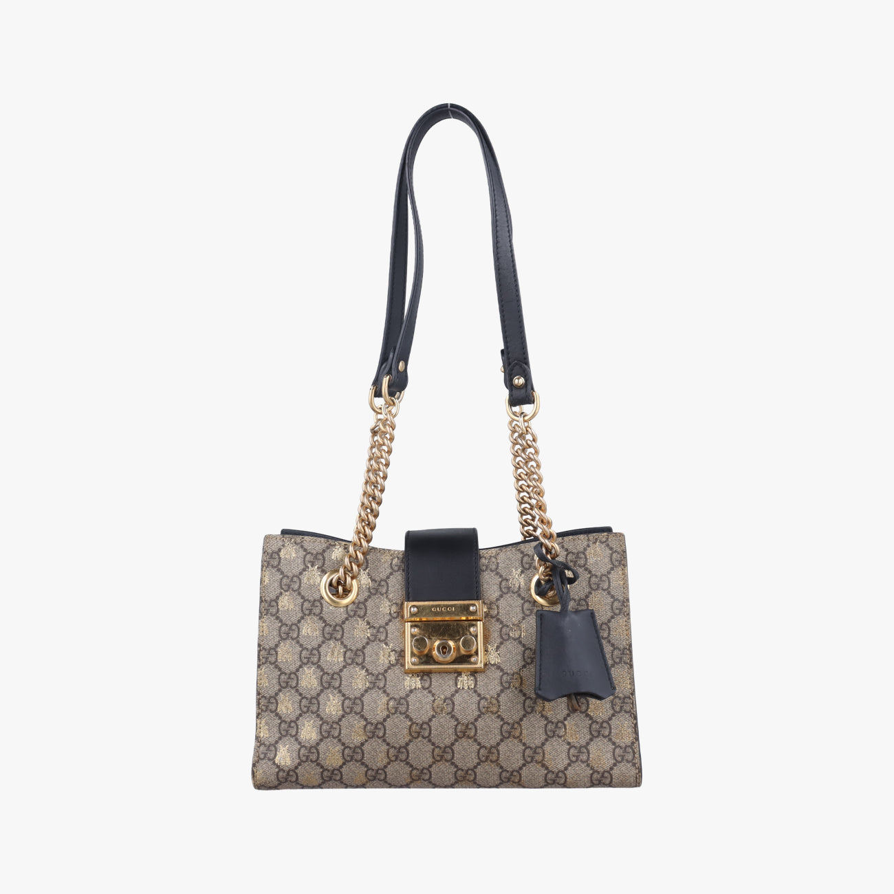 Pre-owned Gucci Padlock beige×Multicolour PVC coated canvas 498156 shoulderbag | stylenewstar