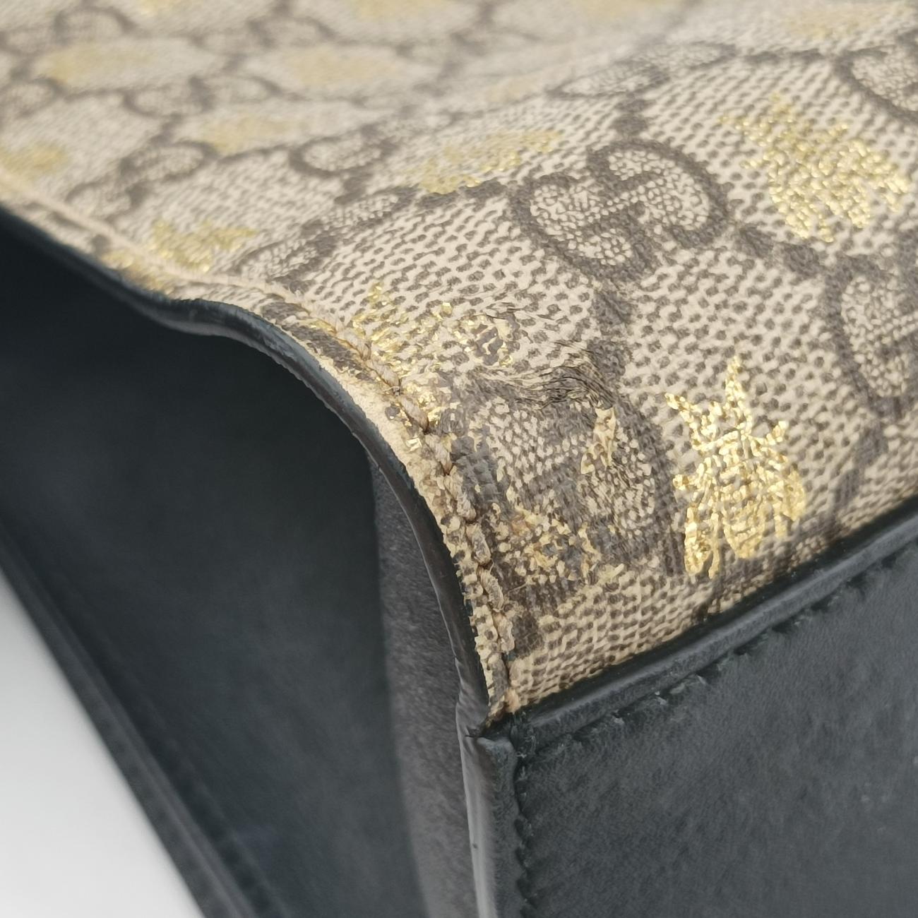 Pre-owned Gucci Padlock beige×Multicolour PVC coated canvas 498156 shoulderbag | stylenewstar